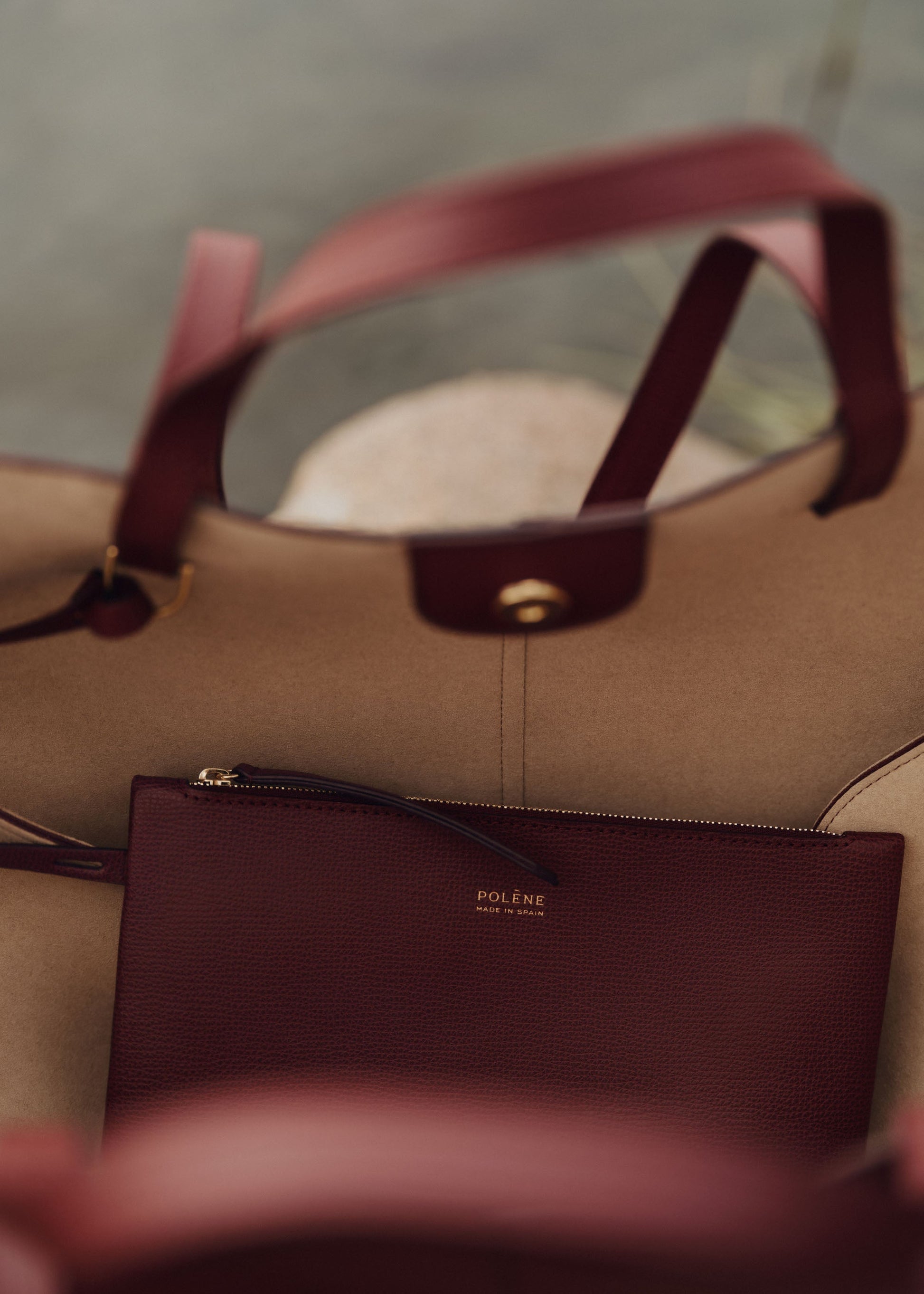 Cirelle Small Tote Çanta - Vişne kırmızısı