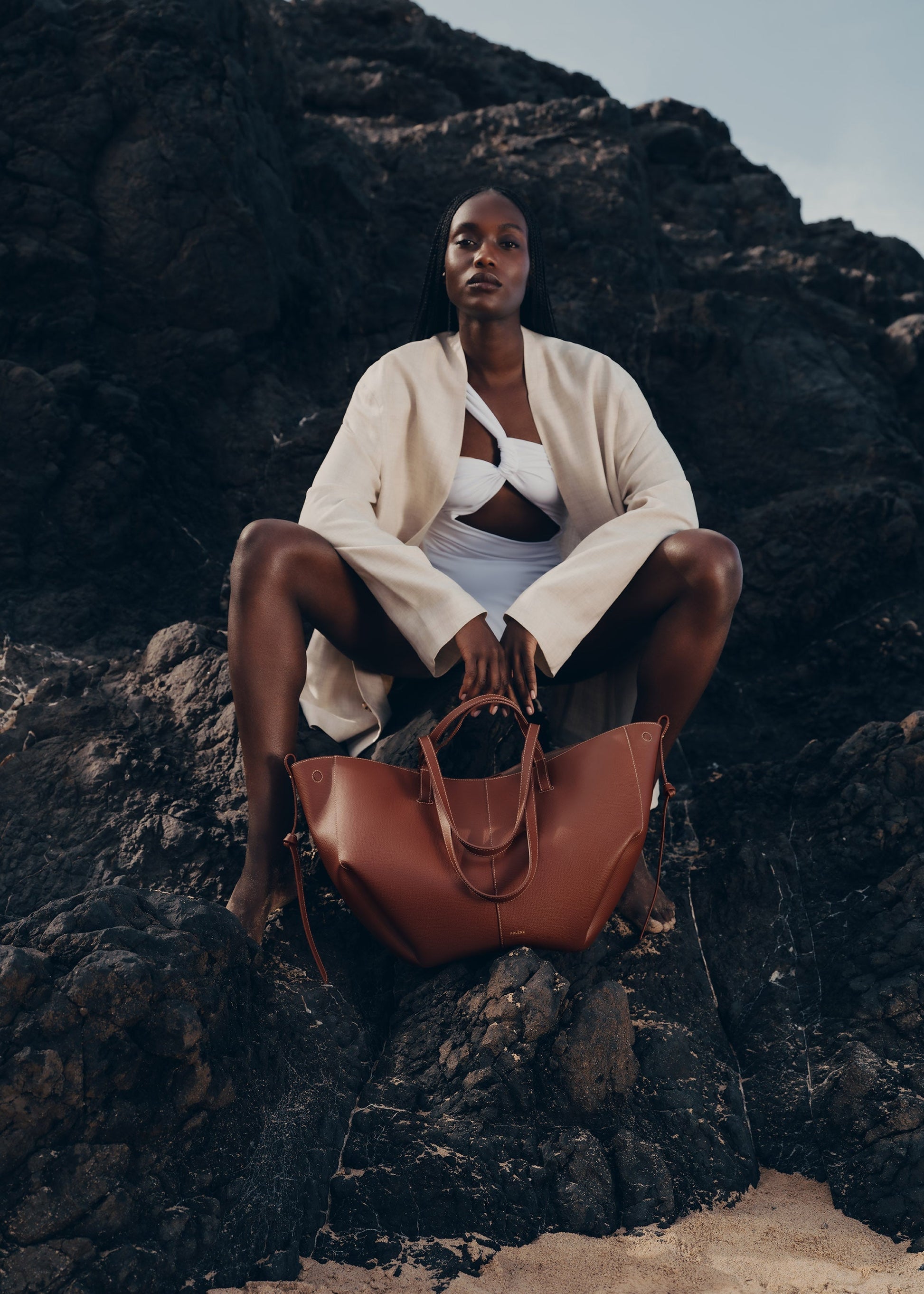 Cirelle Tote Çanta - Taba