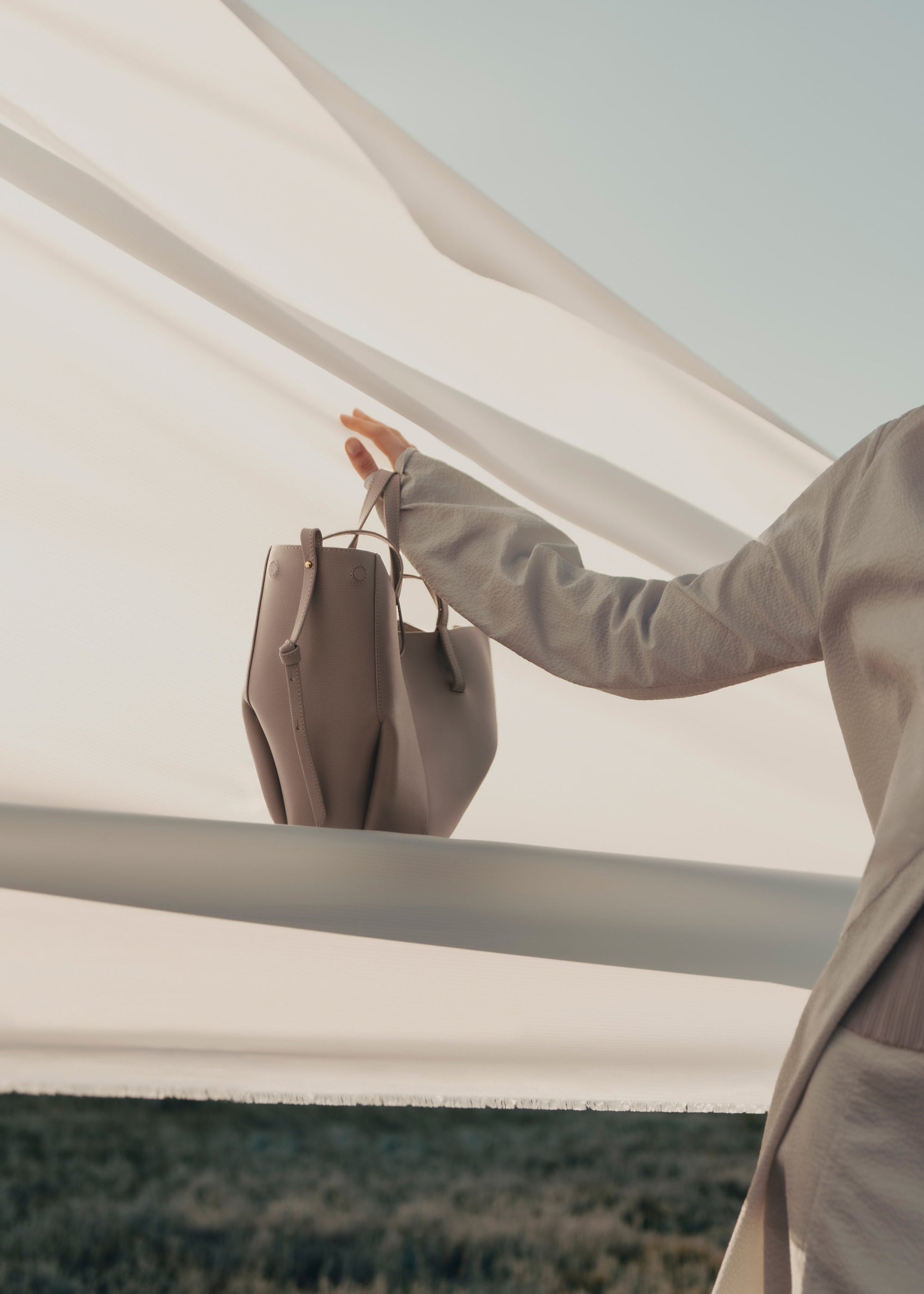 Cirelle Small Tote Çanta - Küllü bej