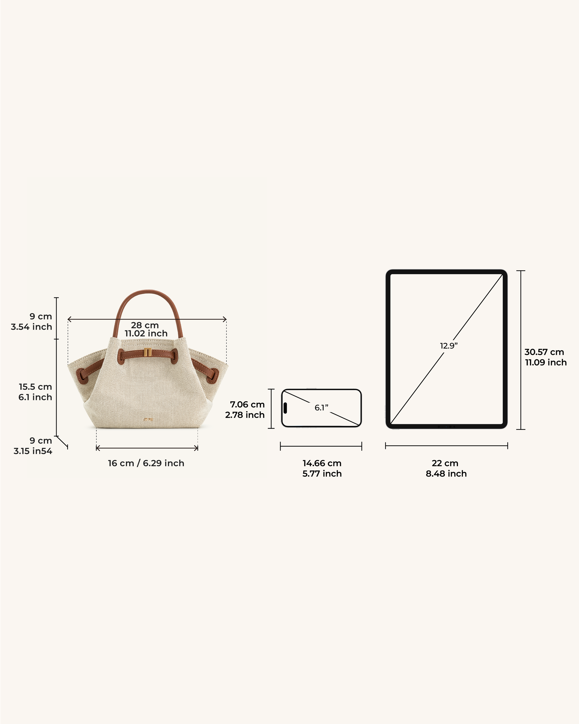 Eloura Small Tote Çanta - Bej