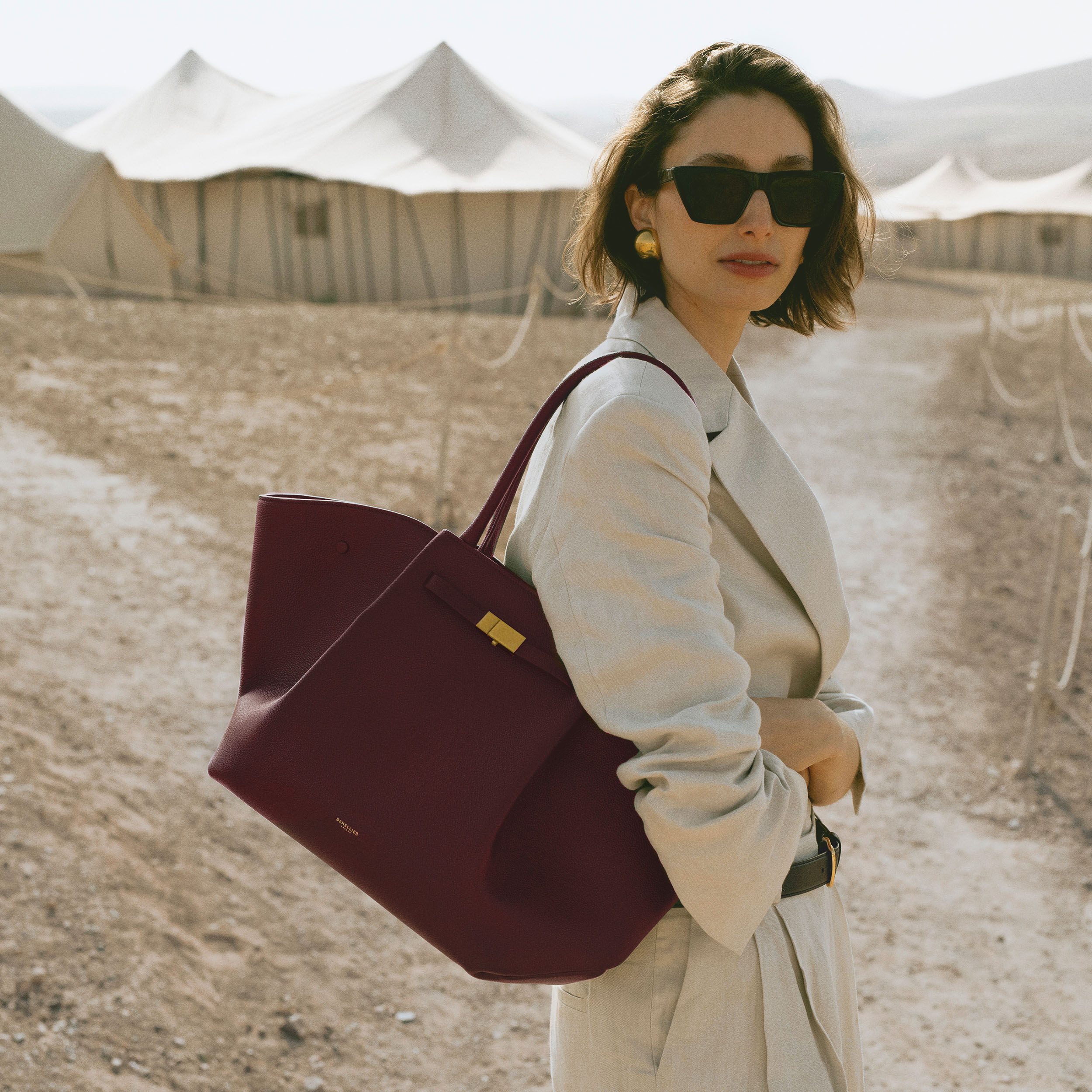 Milenne Tote Çanta - Bordo