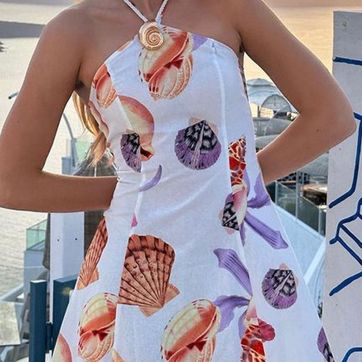 Freya Mini Elbise - Deniz Kenarı Buketi
