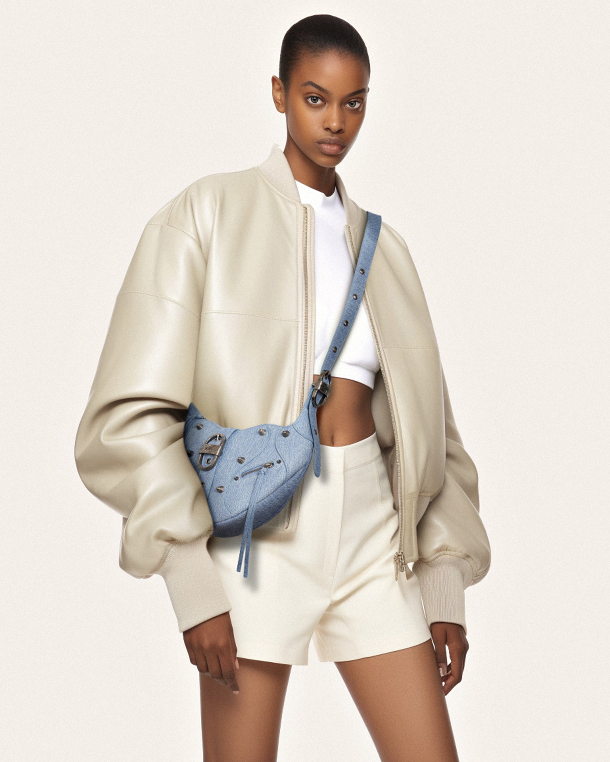 Tyra Denim Omuz Çantası - Mavi