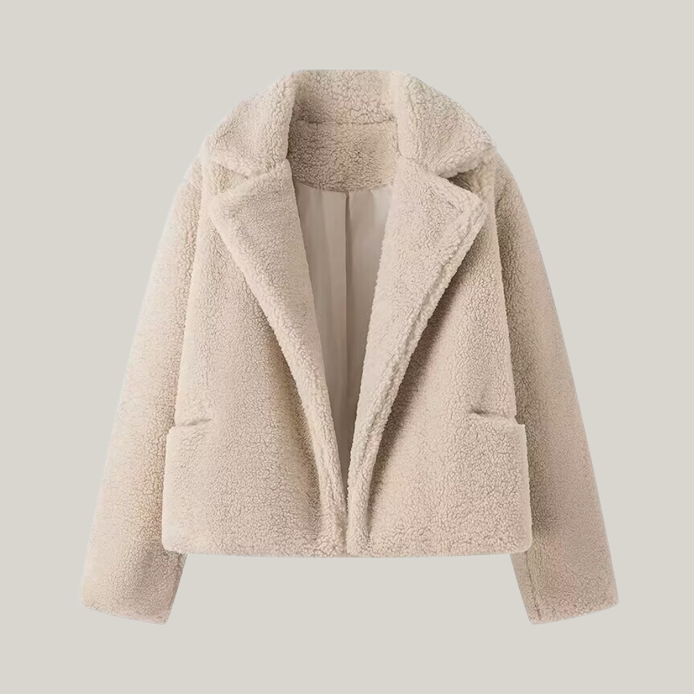 Yaka Uzun Kollu Teddy Ceket