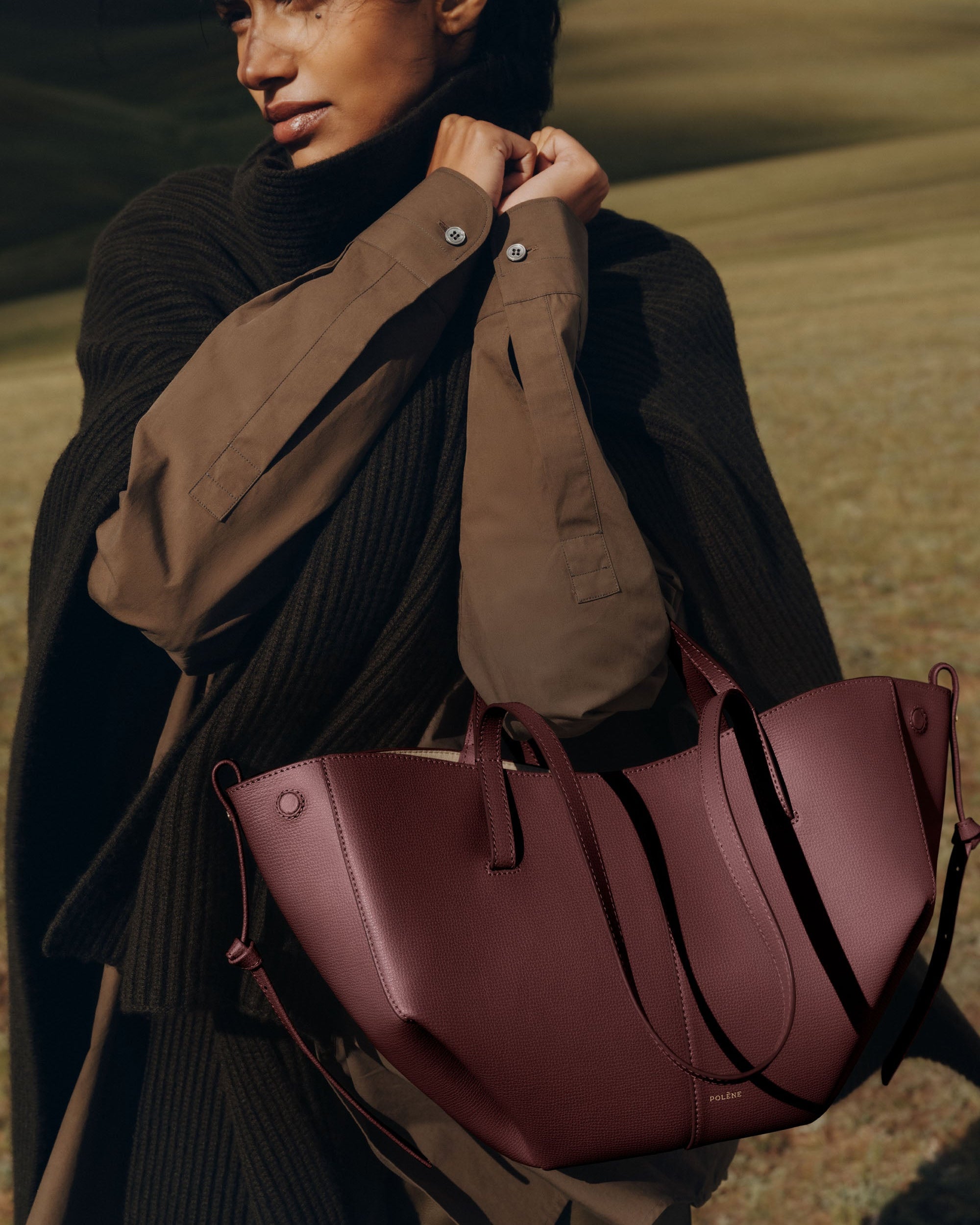 Cirelle Small Tote Çanta - Vişne kırmızısı