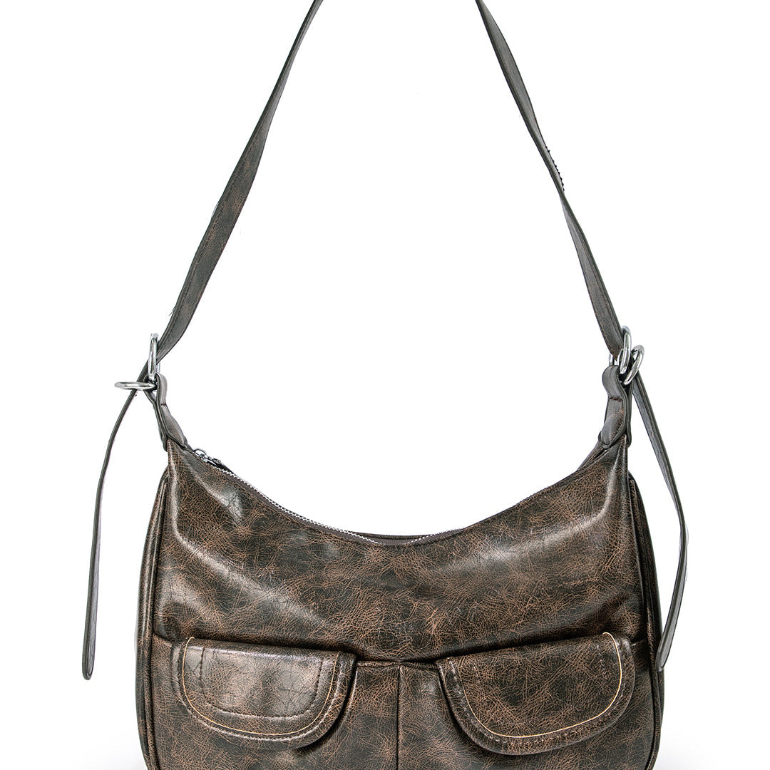 Vintage Luxe Eskitme Omuz Çantası