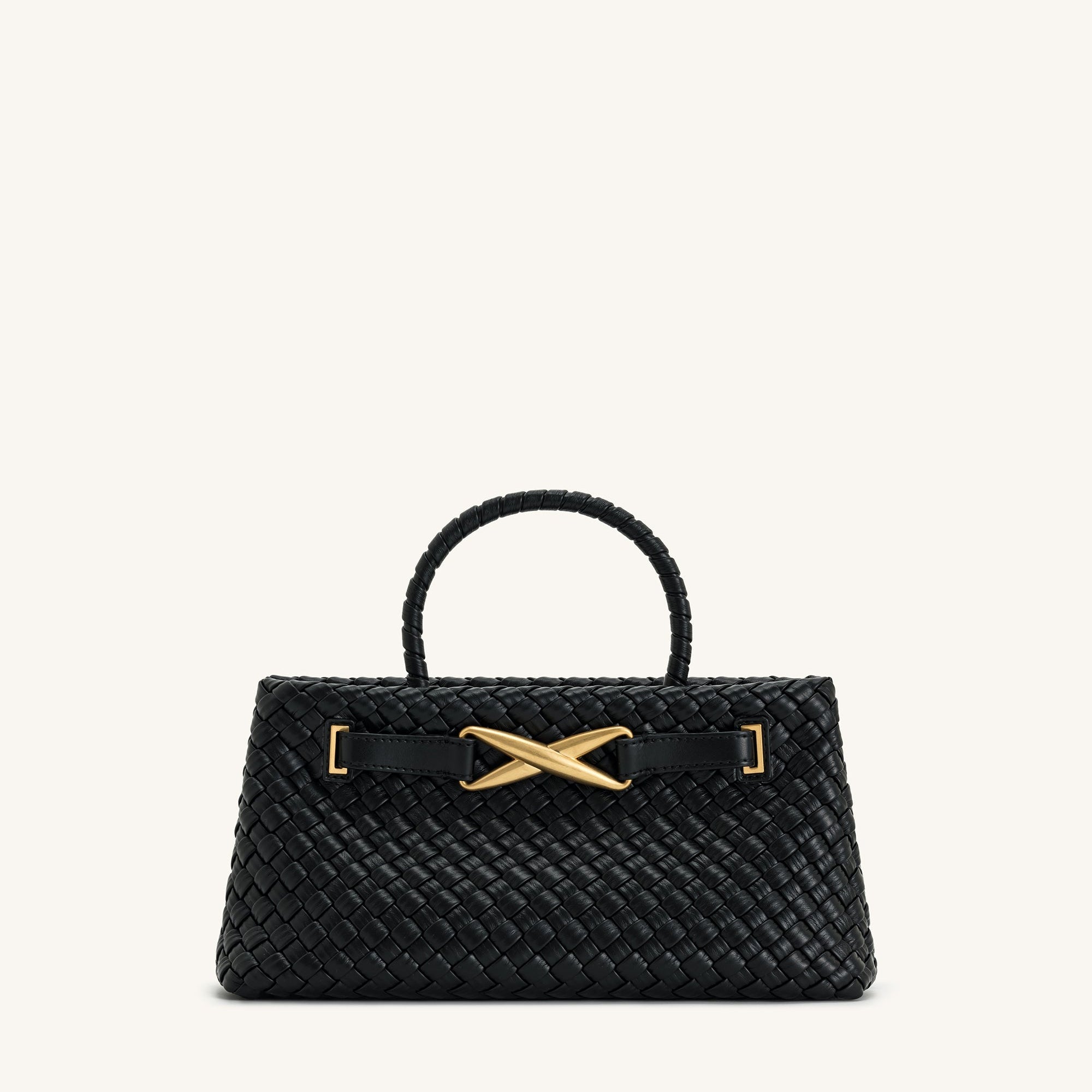 Virelle Dokuma Tote Çanta - Siyah