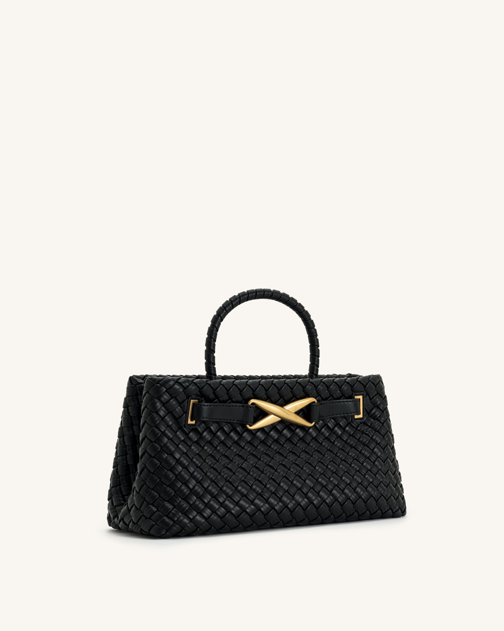 Virelle Dokuma Tote Çanta - Siyah