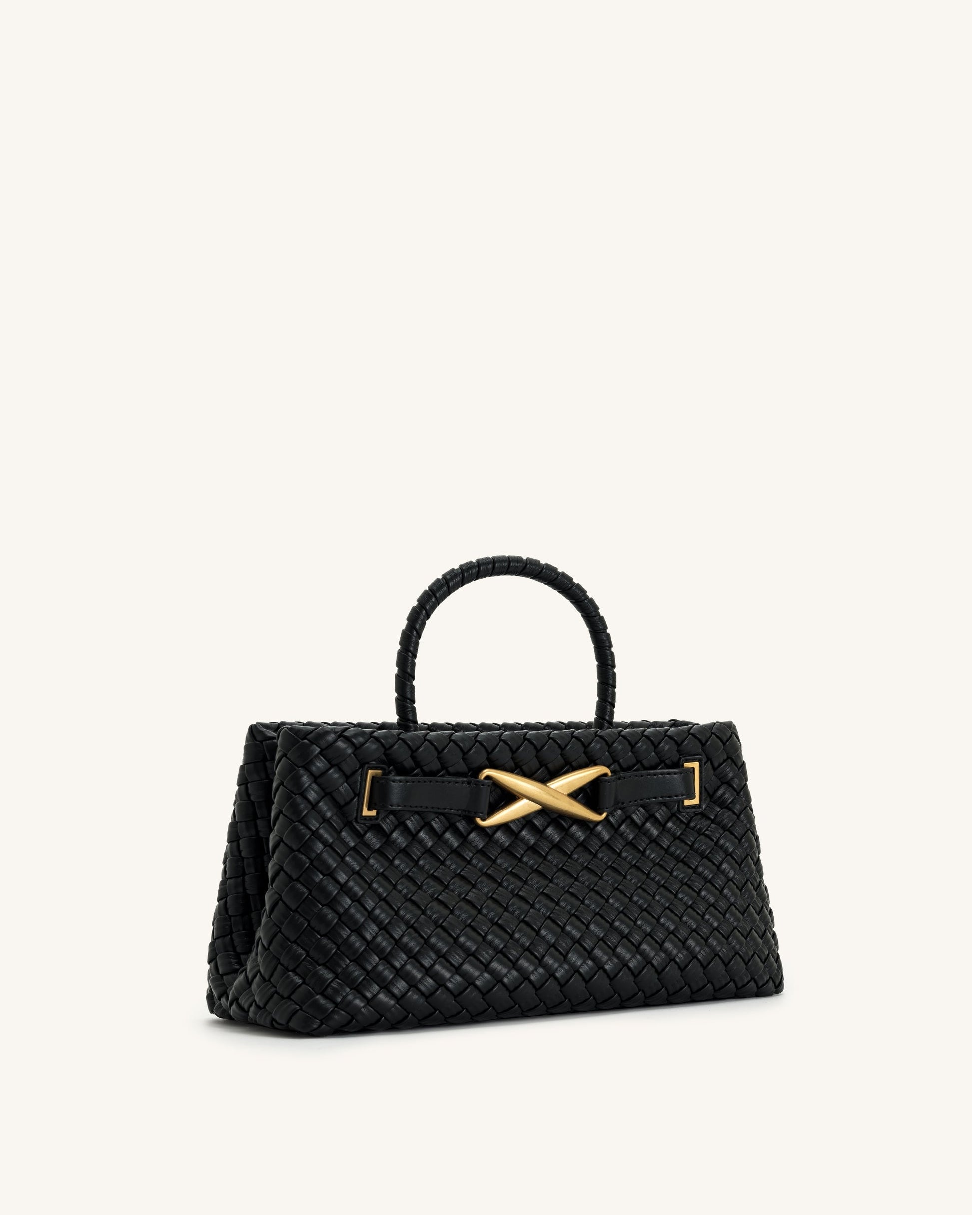 Virelle Dokuma Tote Çanta - Siyah