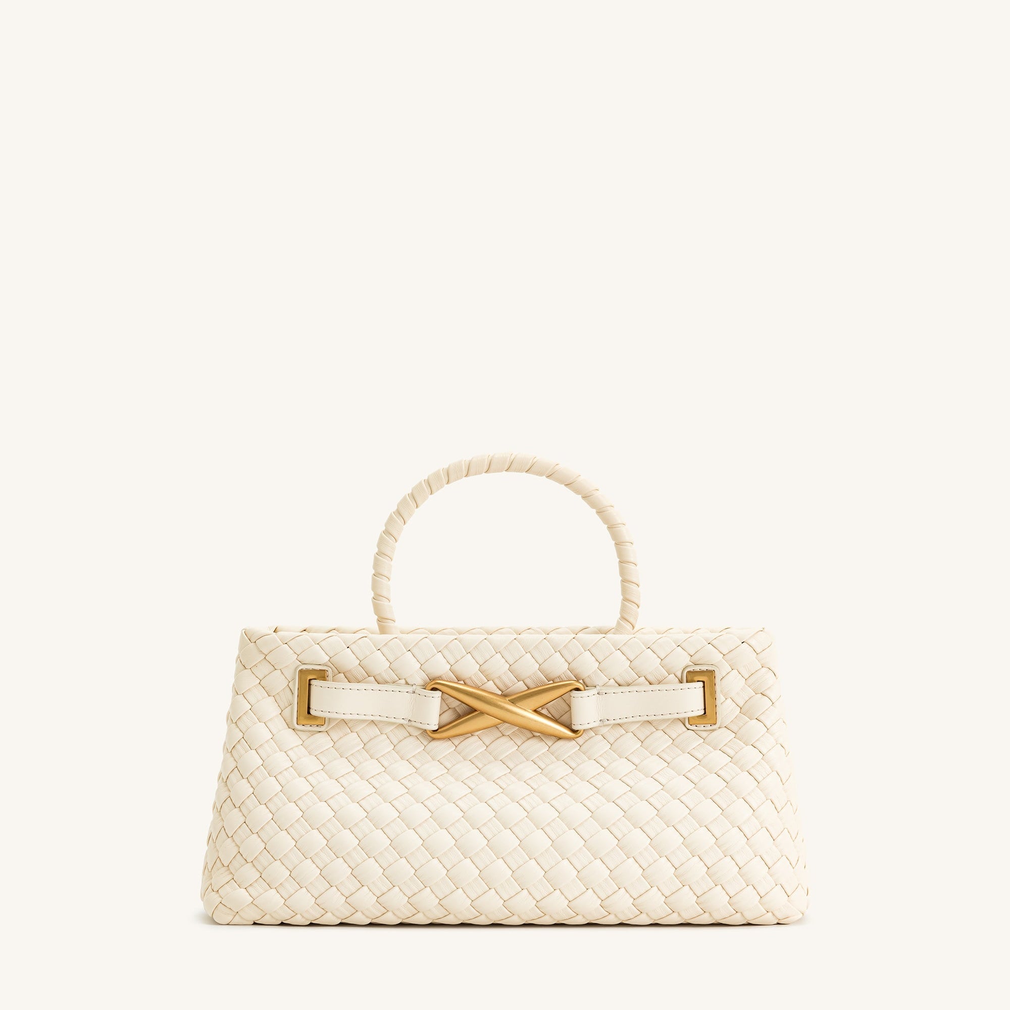 Virelle Dokuma Tote Çanta - Krem
