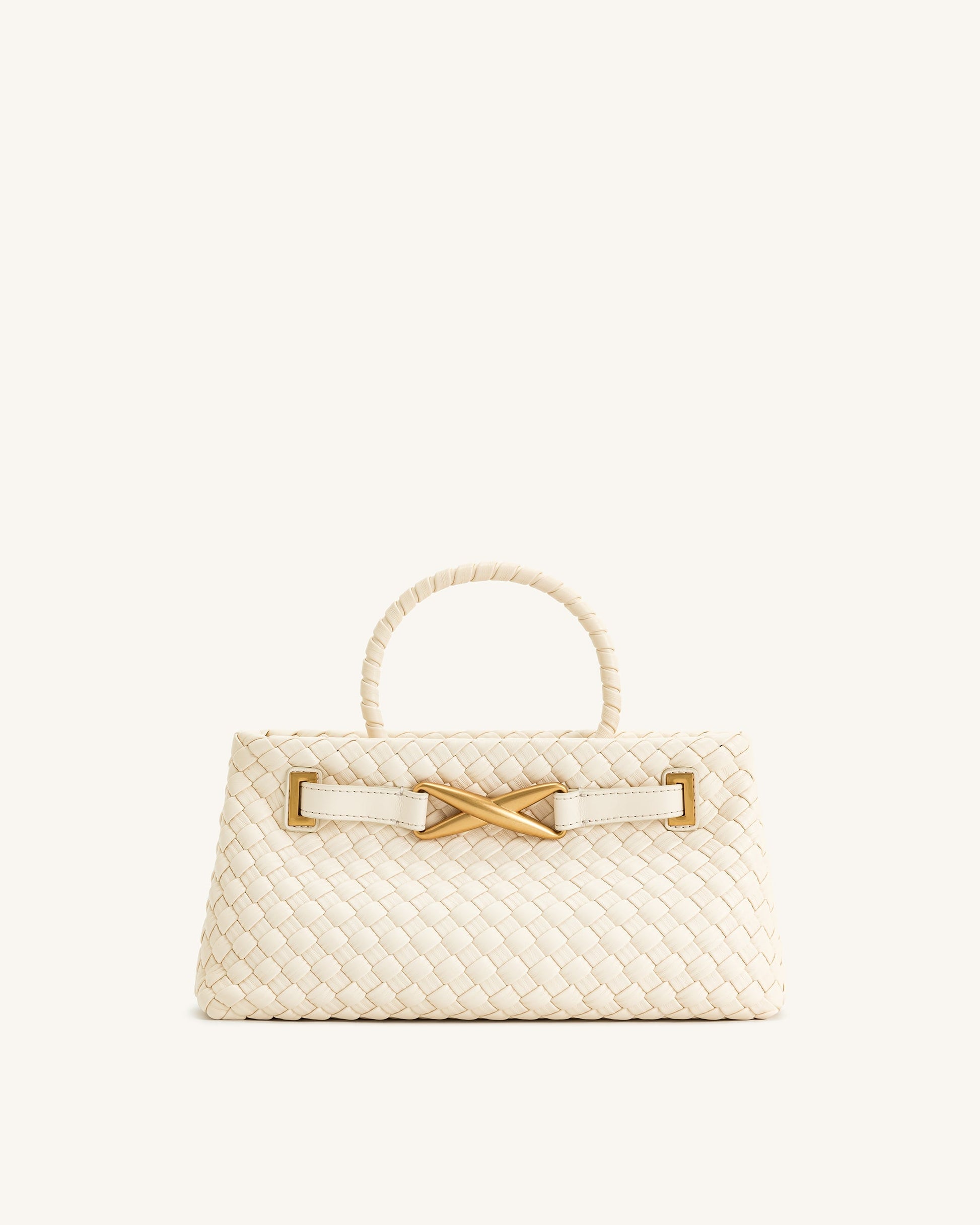 Virelle Dokuma Tote Çanta - Krem