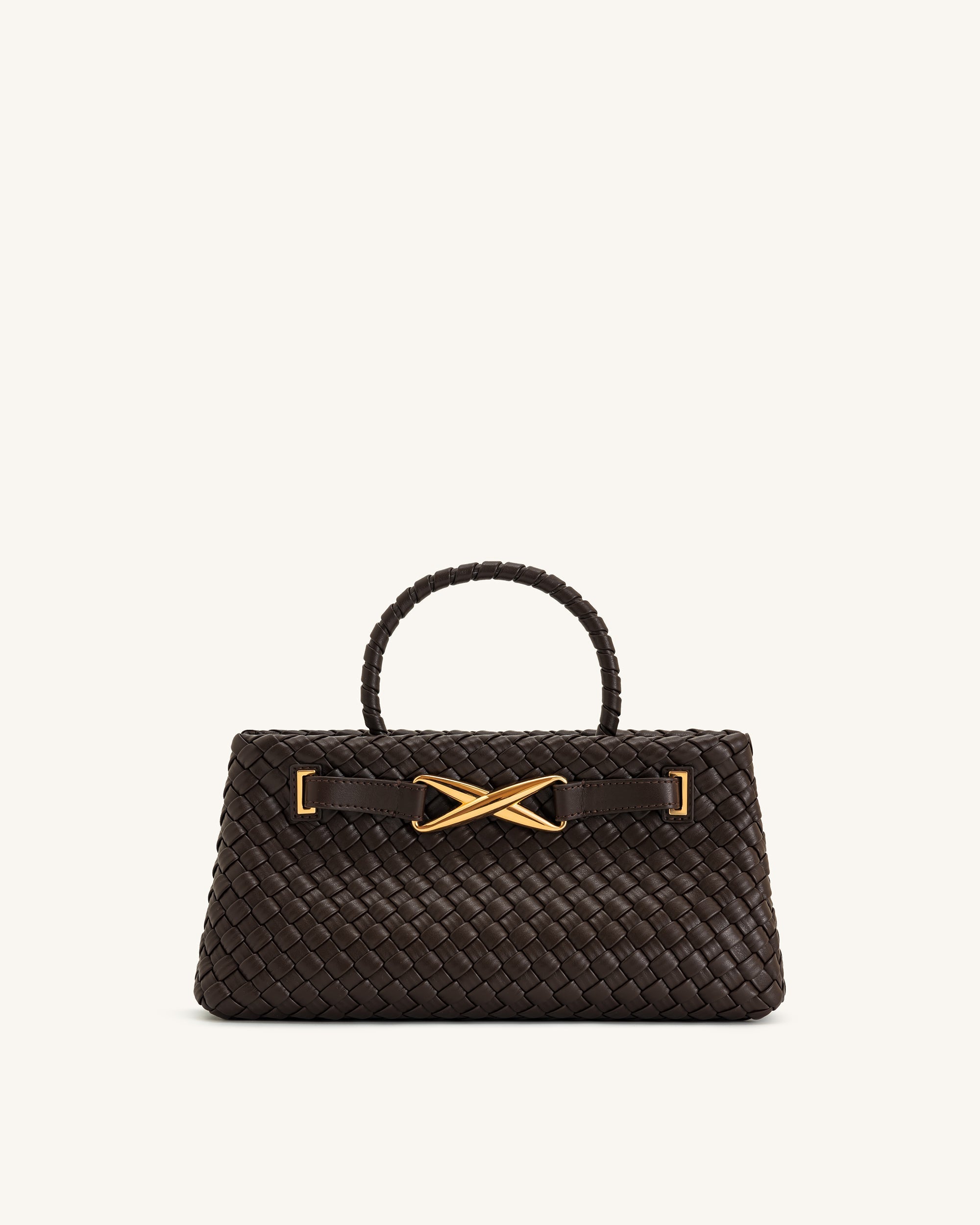 Virelle Dokuma Tote Çanta - Kahverengi