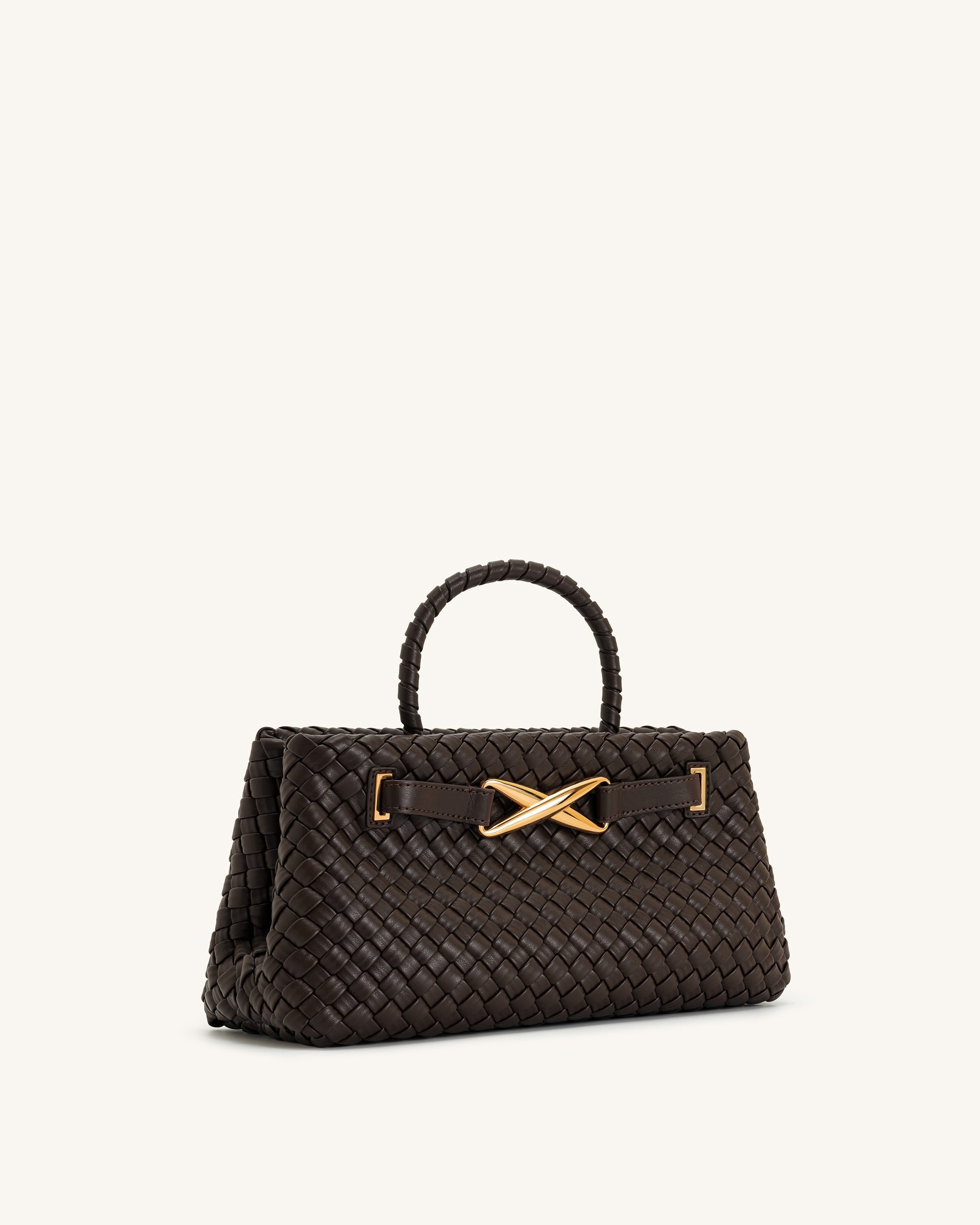 Virelle Dokuma Tote Çanta - Kahverengi