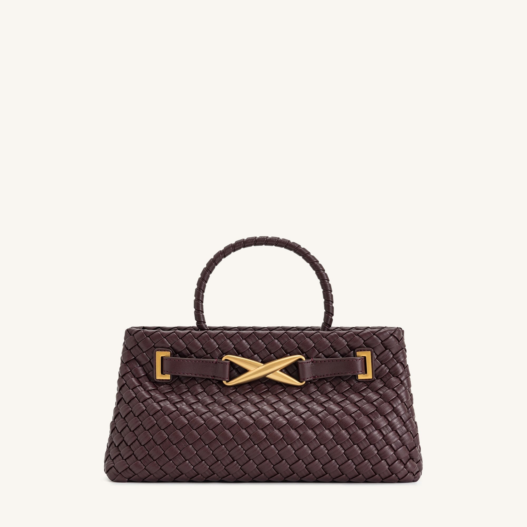 Virelle Dokuma Tote Çanta - Bordo