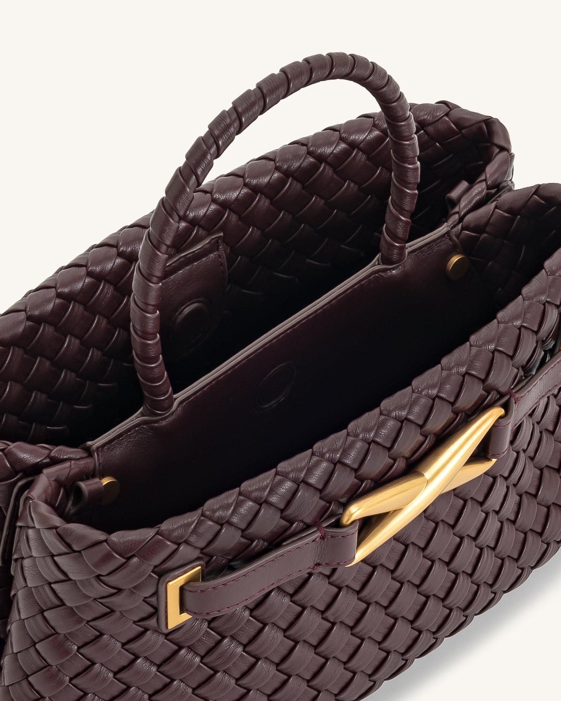 Virelle Dokuma Tote Çanta - Bordo