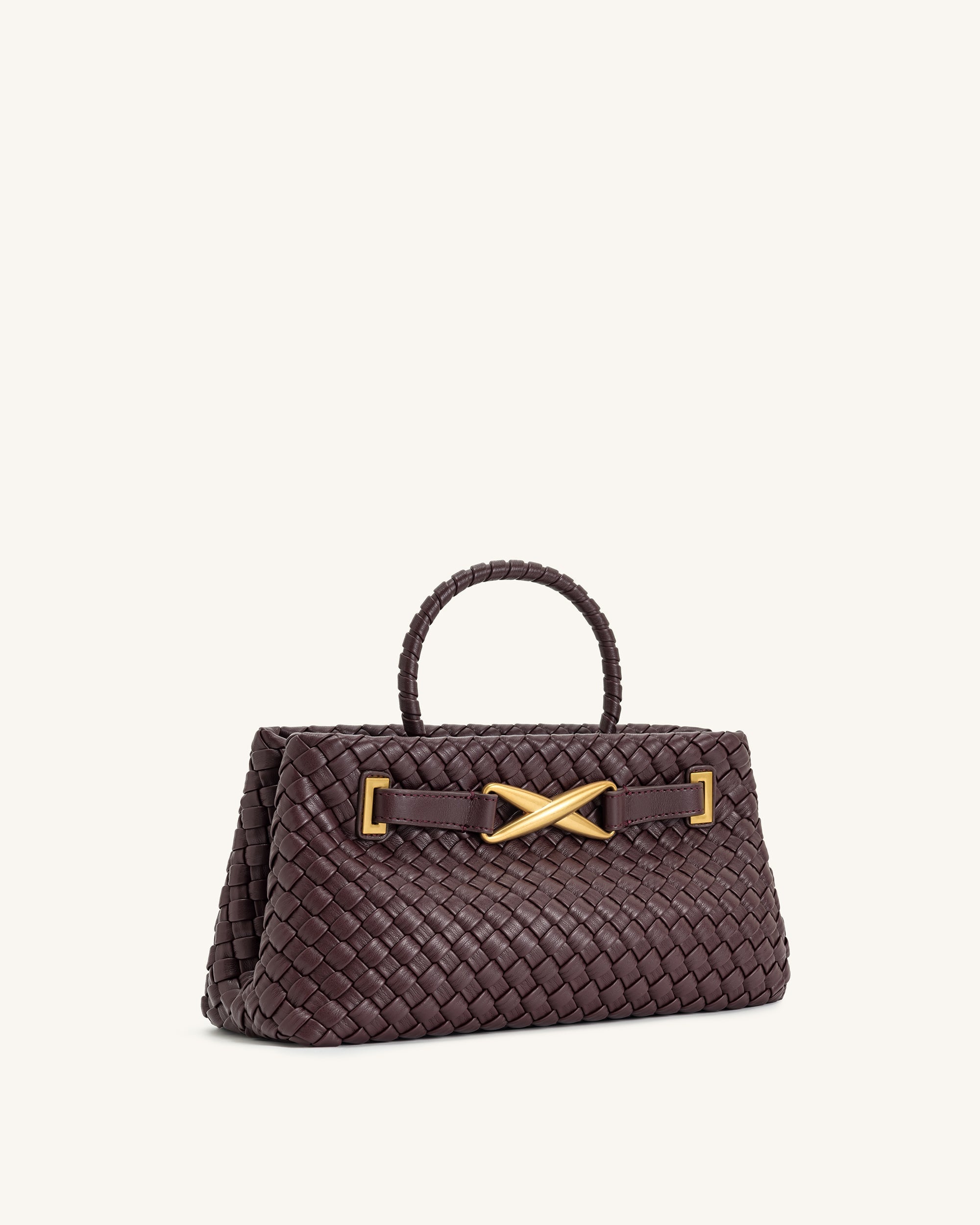 Virelle Dokuma Tote Çanta - Bordo