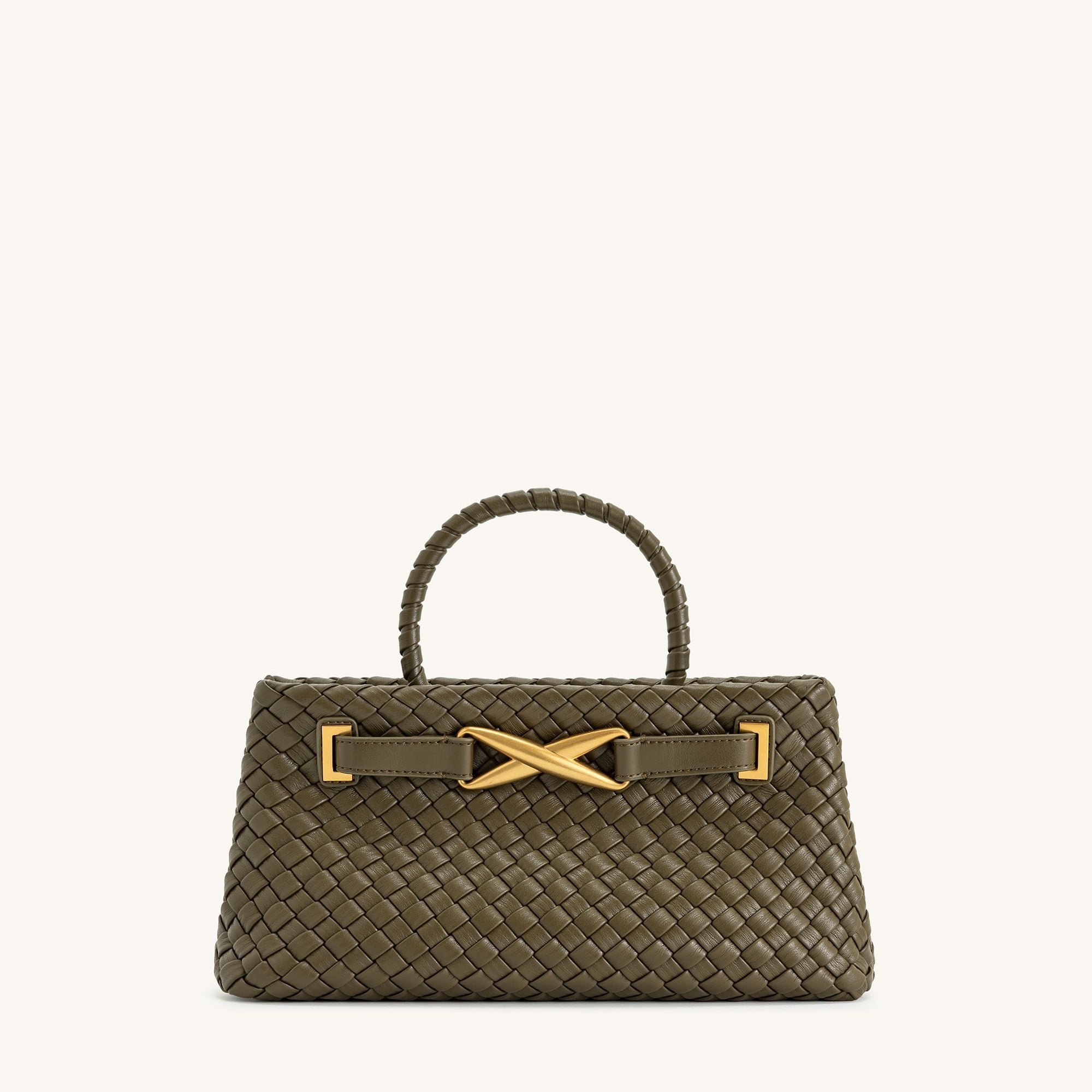 Virelle Dokuma Tote Çanta - Haki