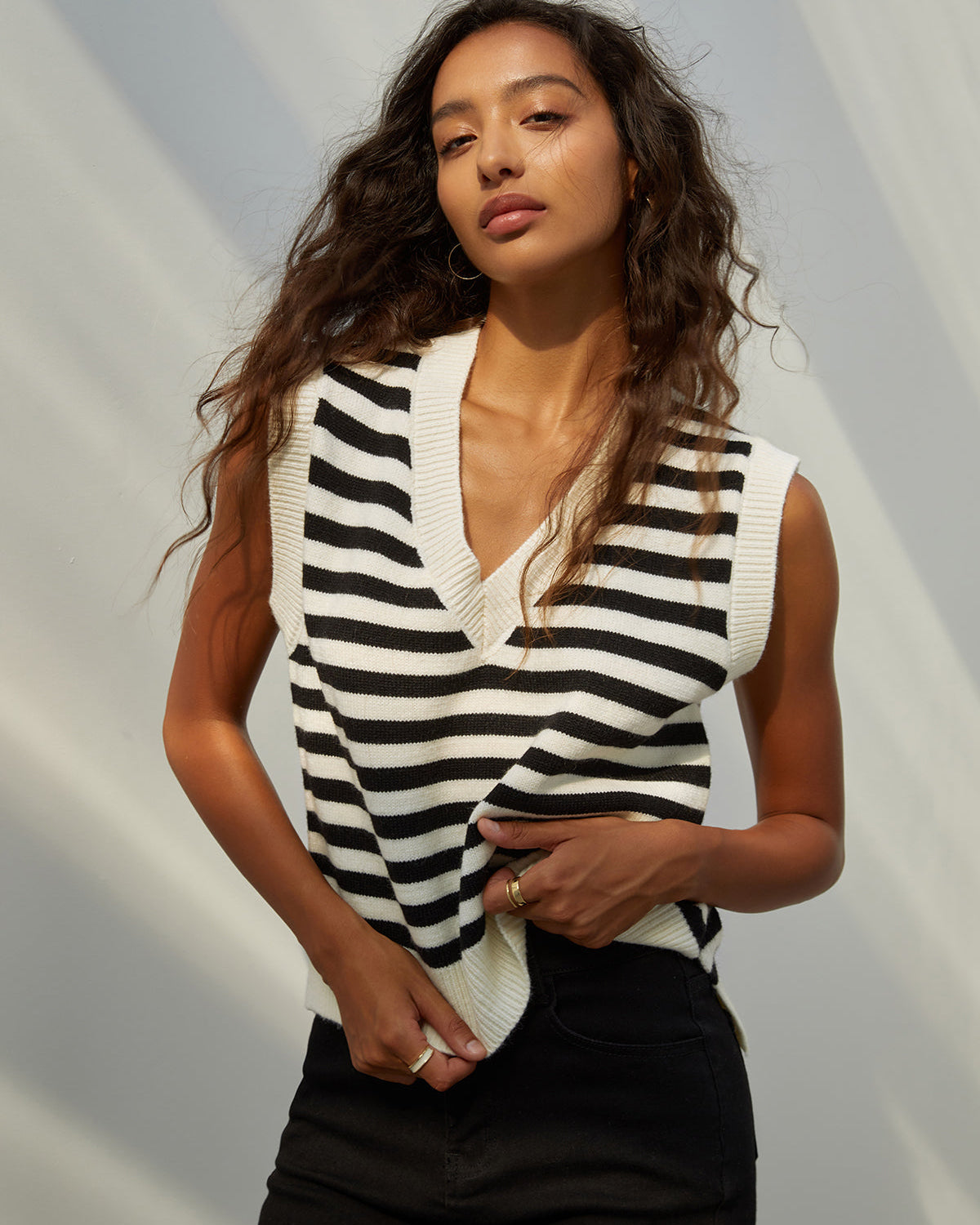 Temel Çizgili Kazak Yelek