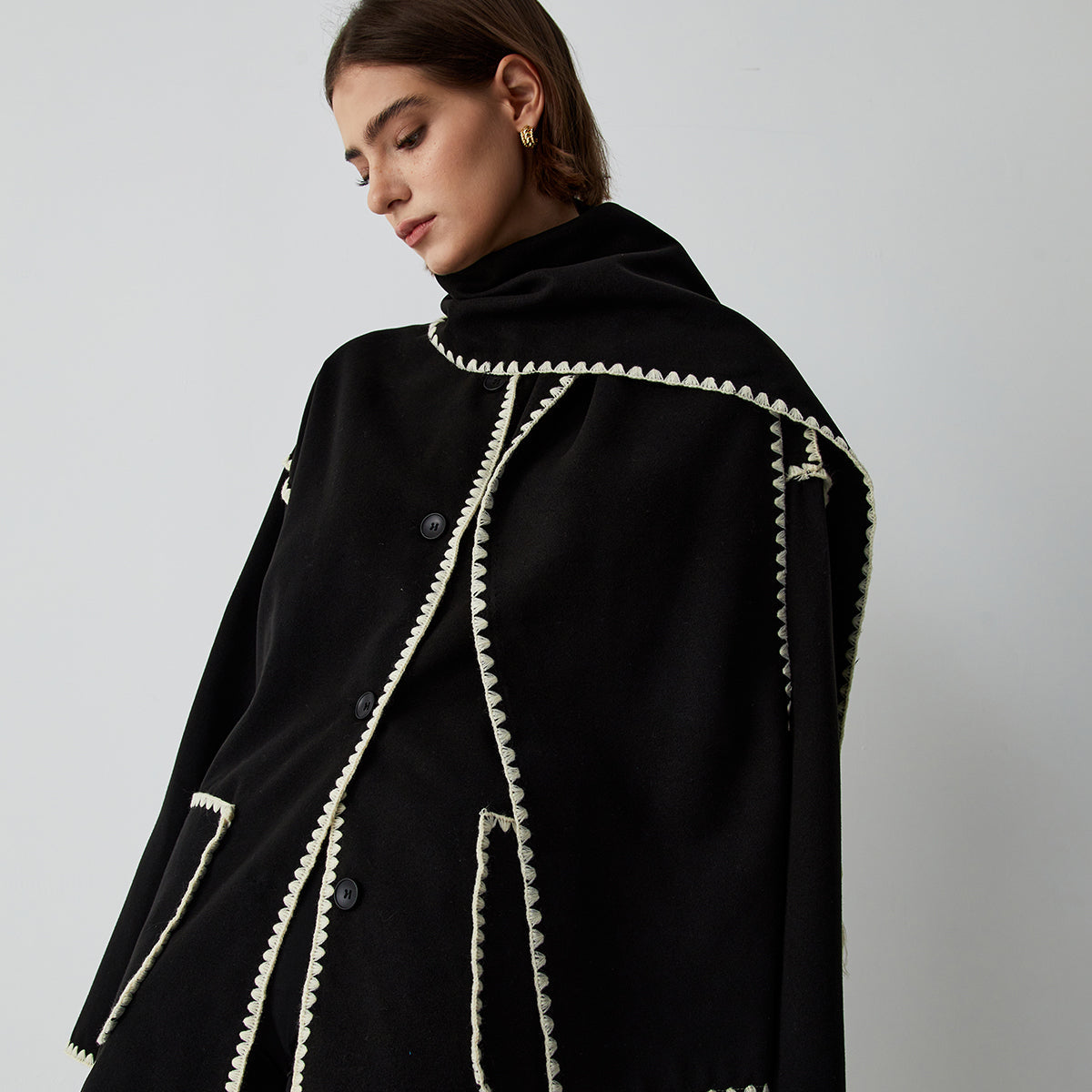 Kontrast Kesim Ceket