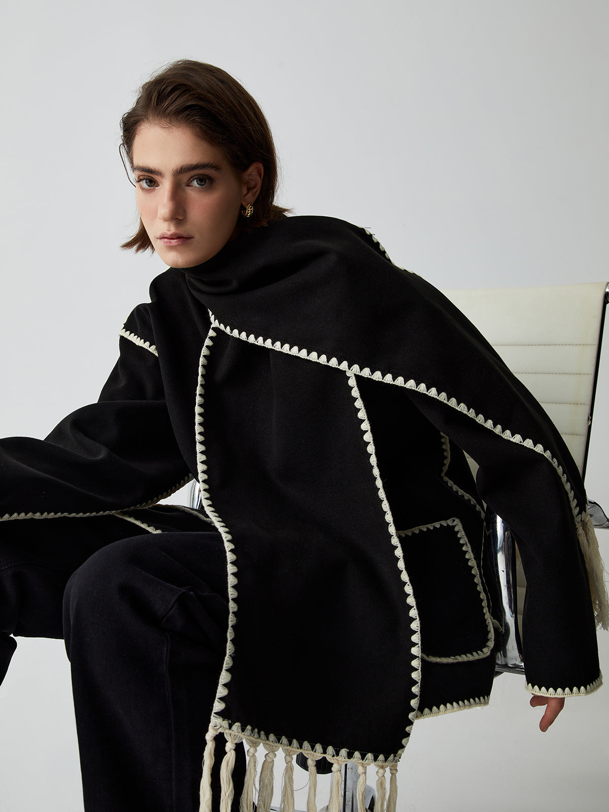 Kontrast Kesim Ceket