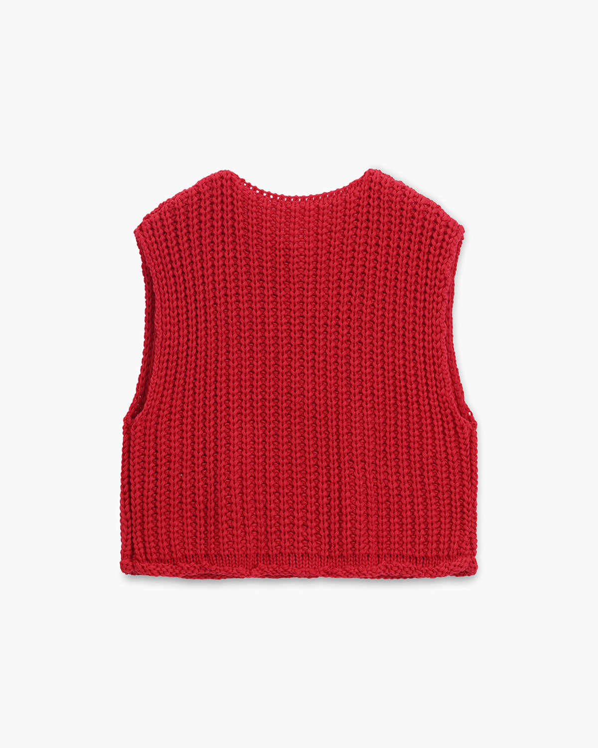 Tığ İşi Düğmeli Ön Kazak Yelek