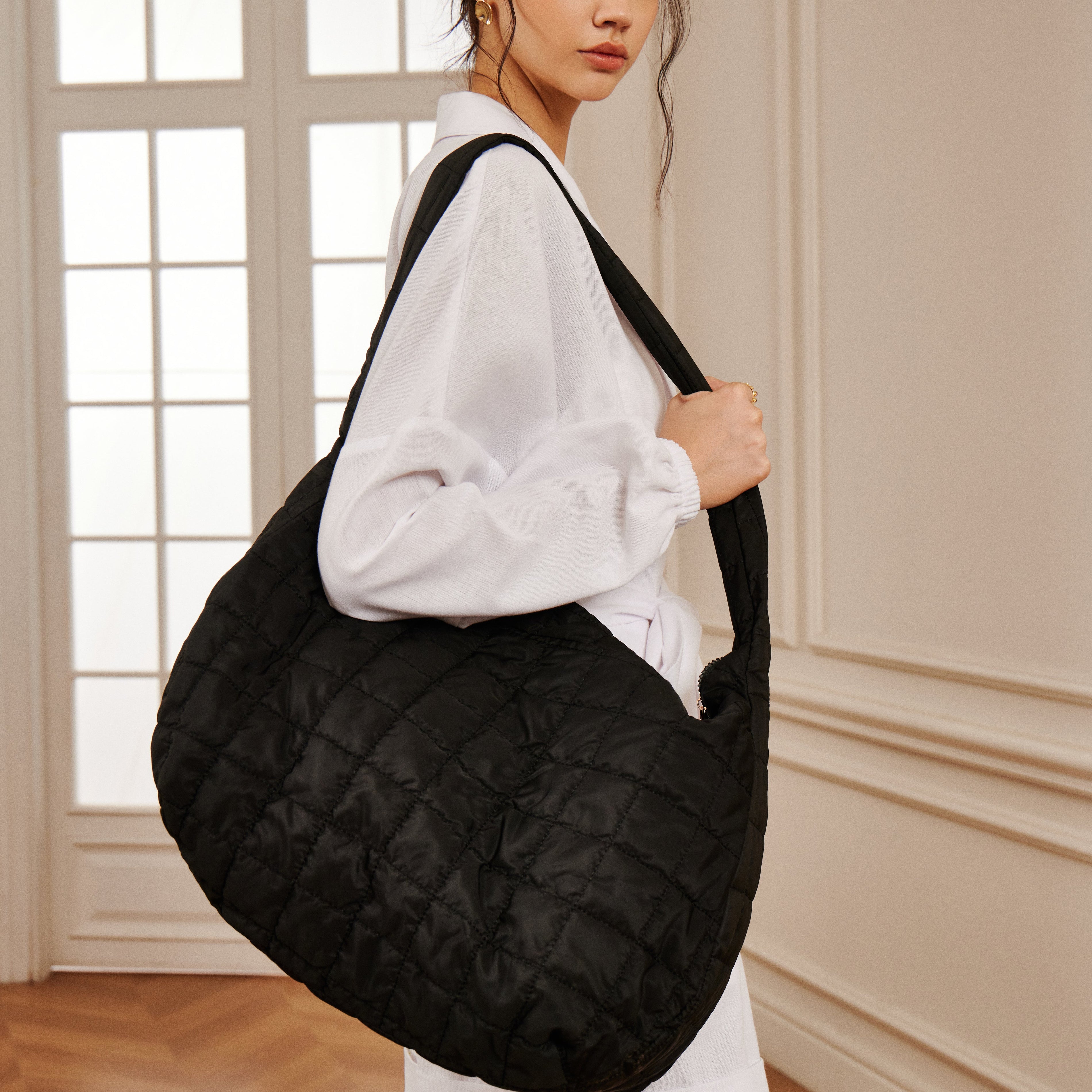 Quilted Luxe Tote Bag