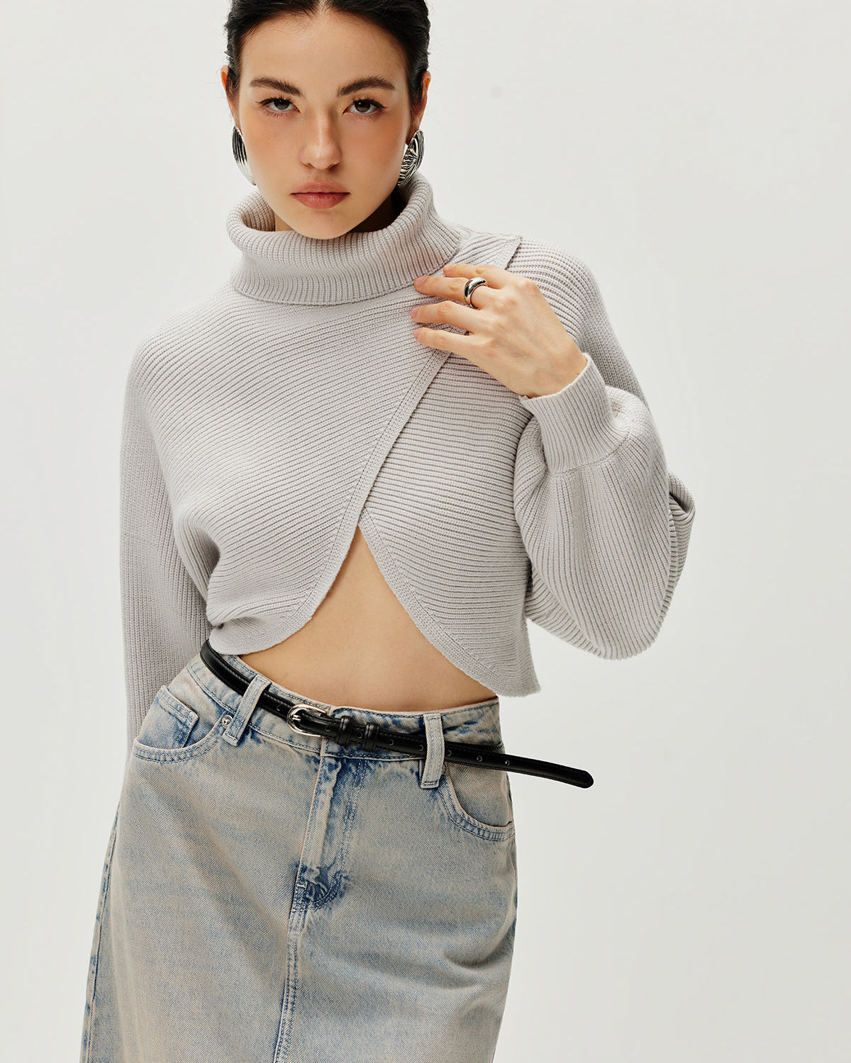 Turtleneck Yarasa Kol Kazak