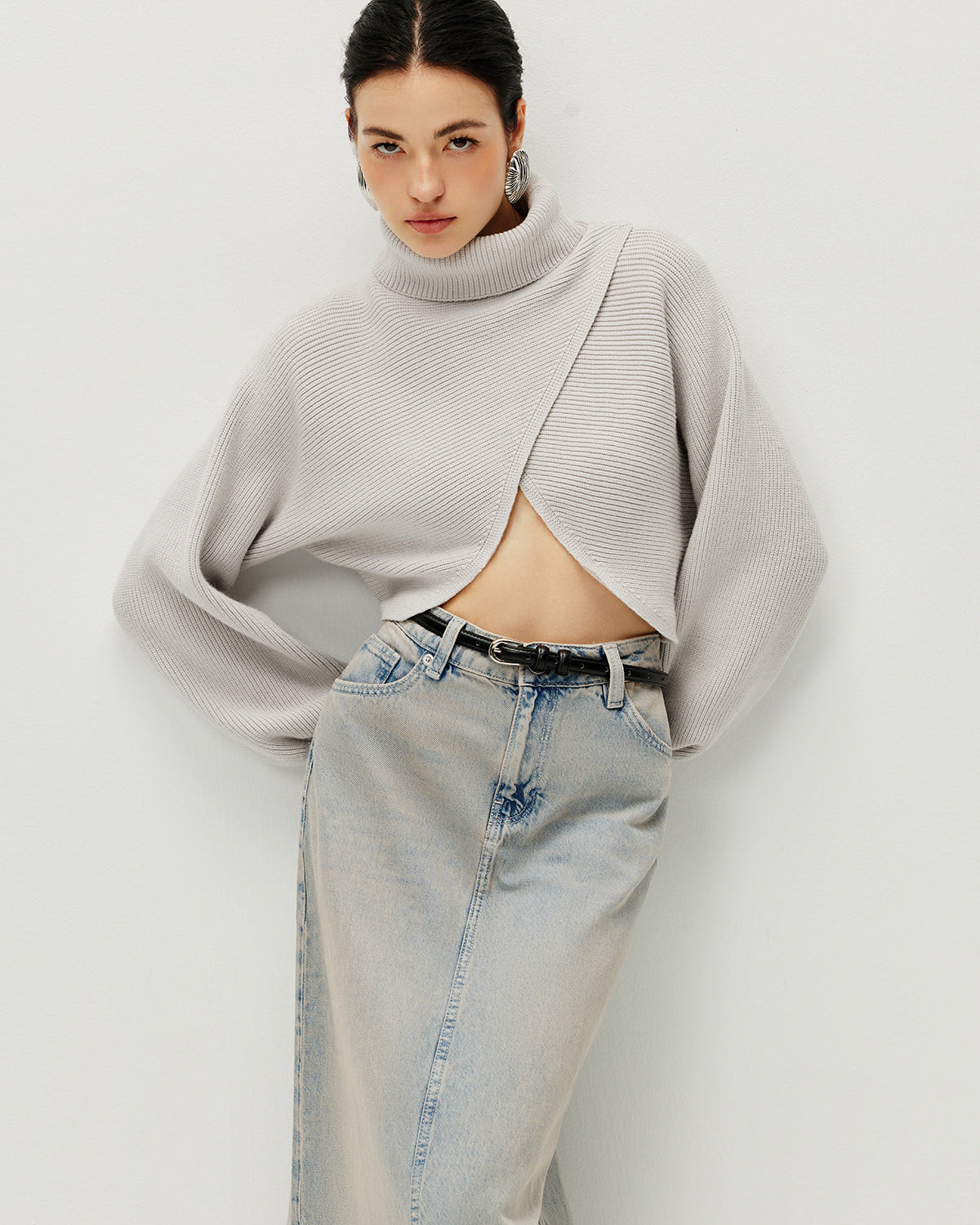 Turtleneck Yarasa Kol Kazak