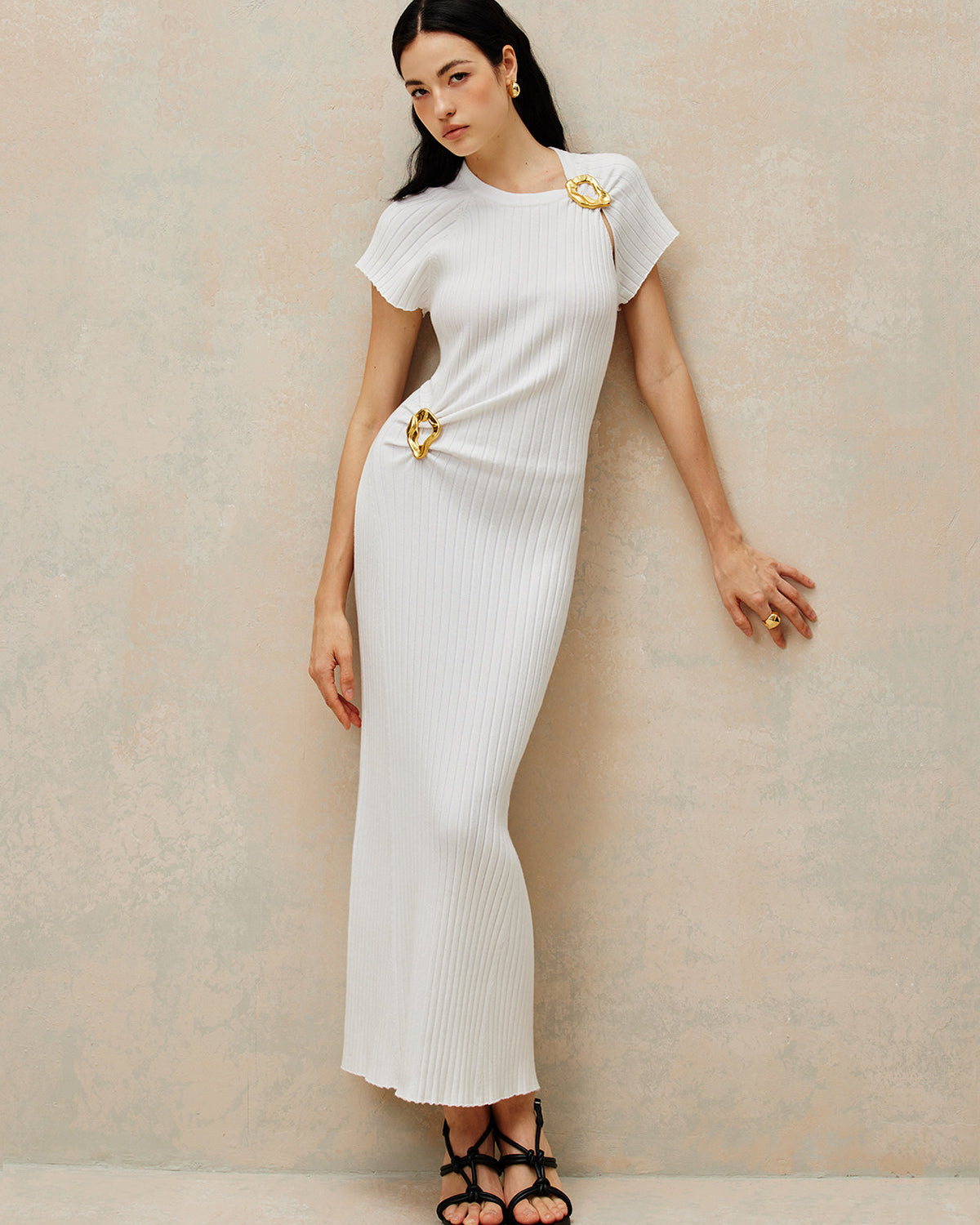 Metal Dekorasyonlu Kazak Elbise