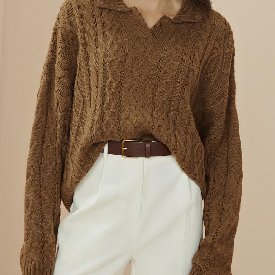 Büyük Yakalı Kablo Kazak