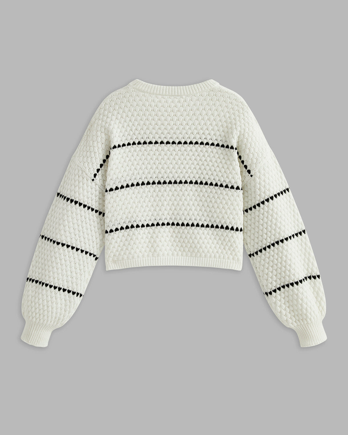 Büyük Boy Kontrast Çizgili Kazak