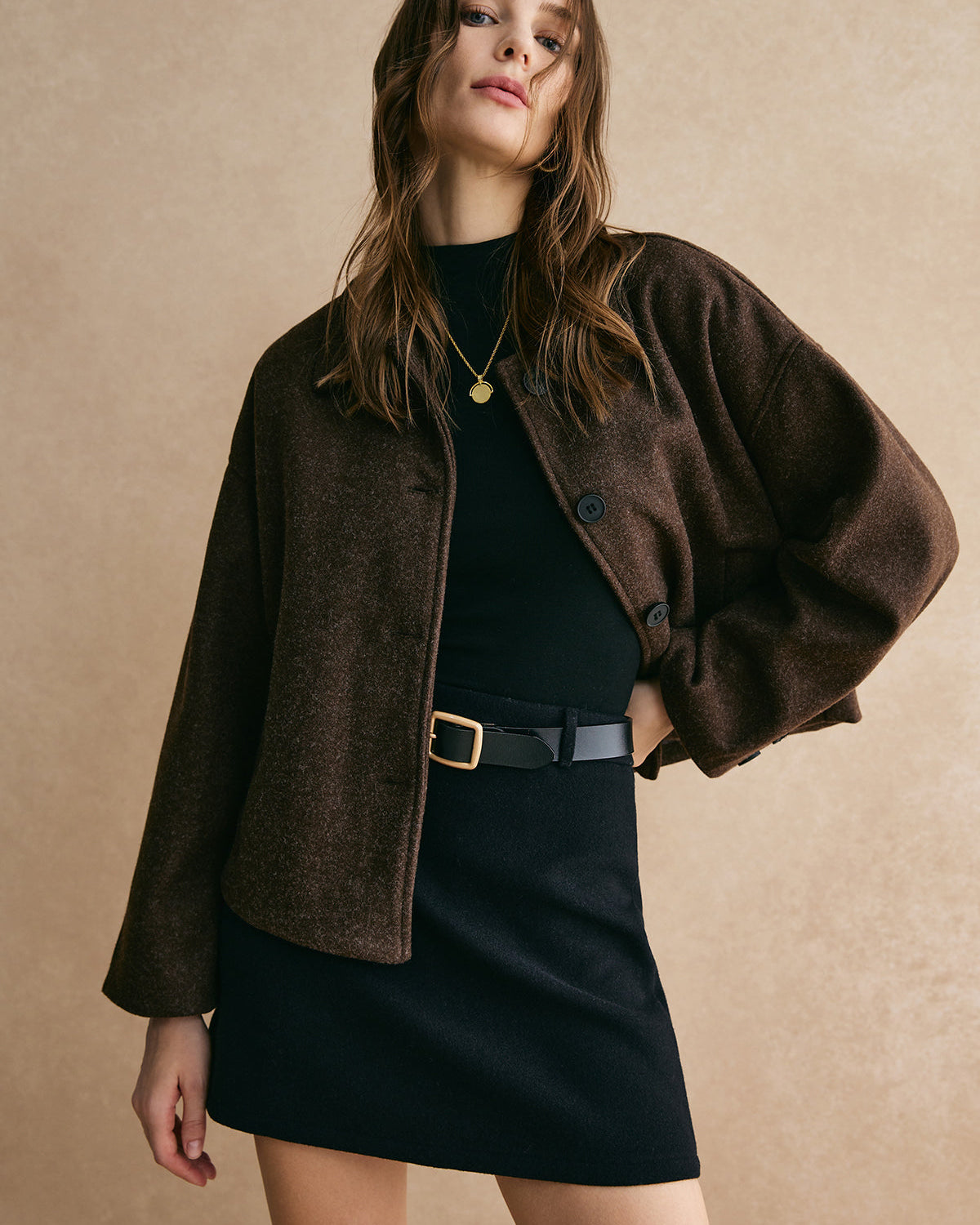 Tweed Düğmeli Ceket