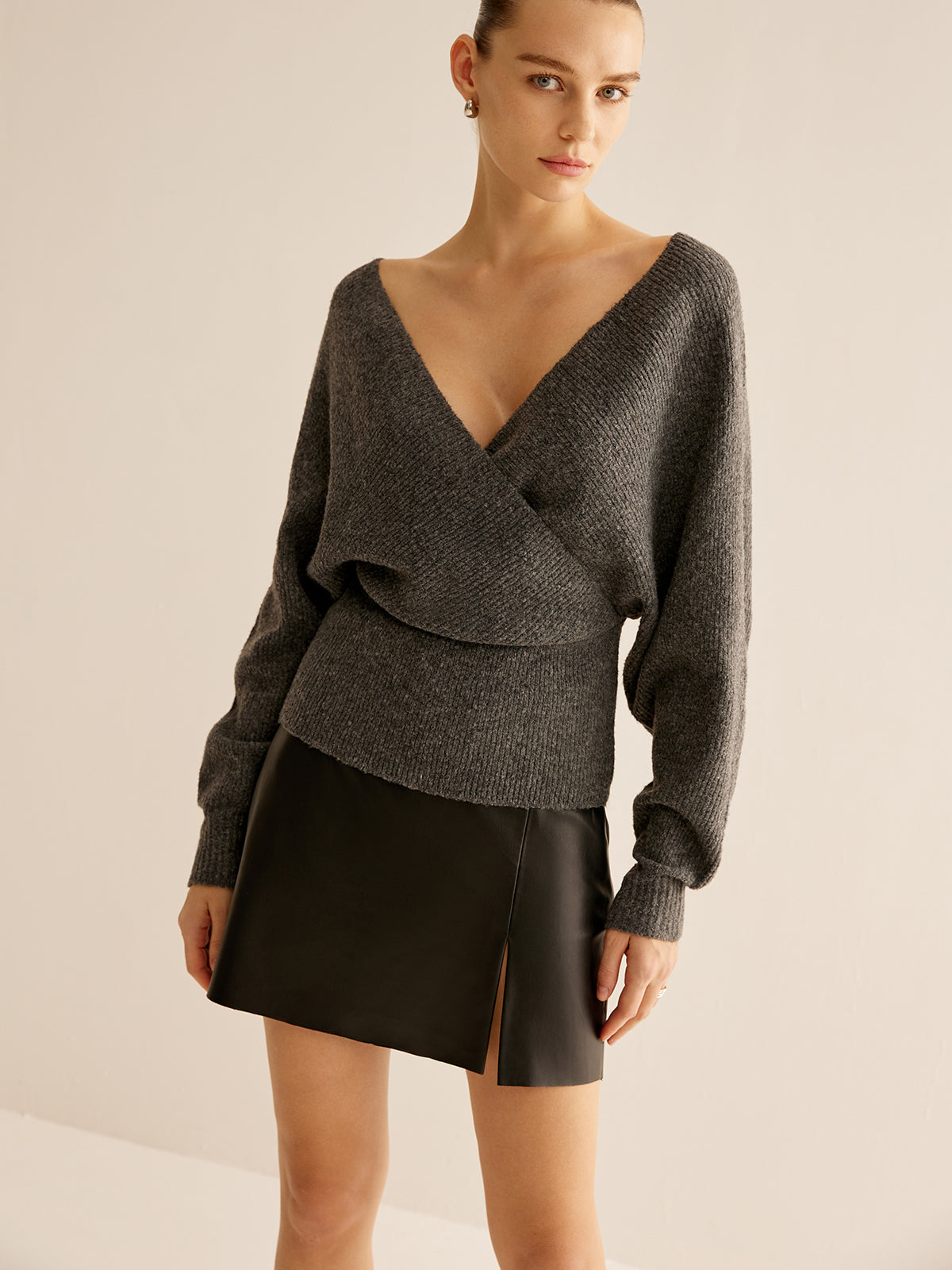 Kaburgalı Çapraz Büzgülü Kazak