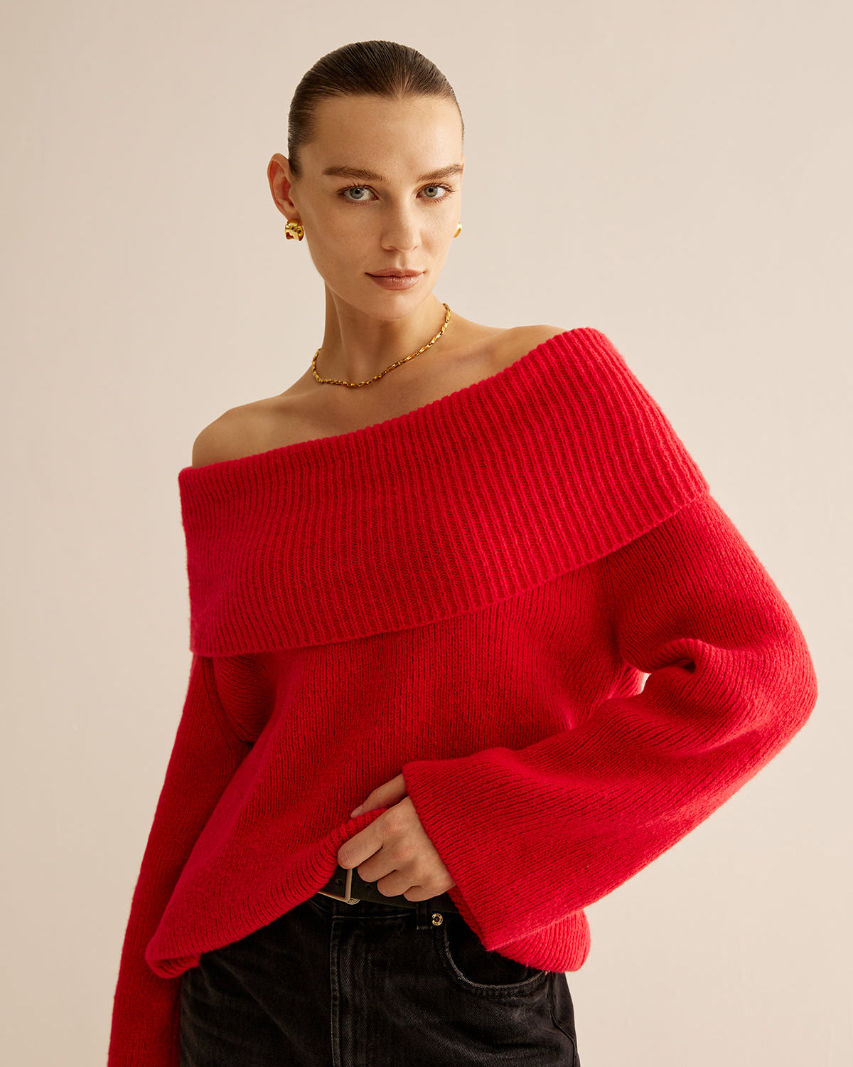 Omuz Açık Yivli Kazak