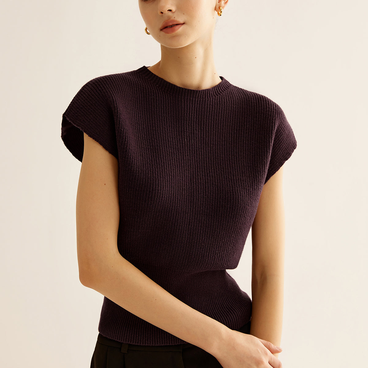 Kaburgalı Sıkıştırılmış Kazak Yelek