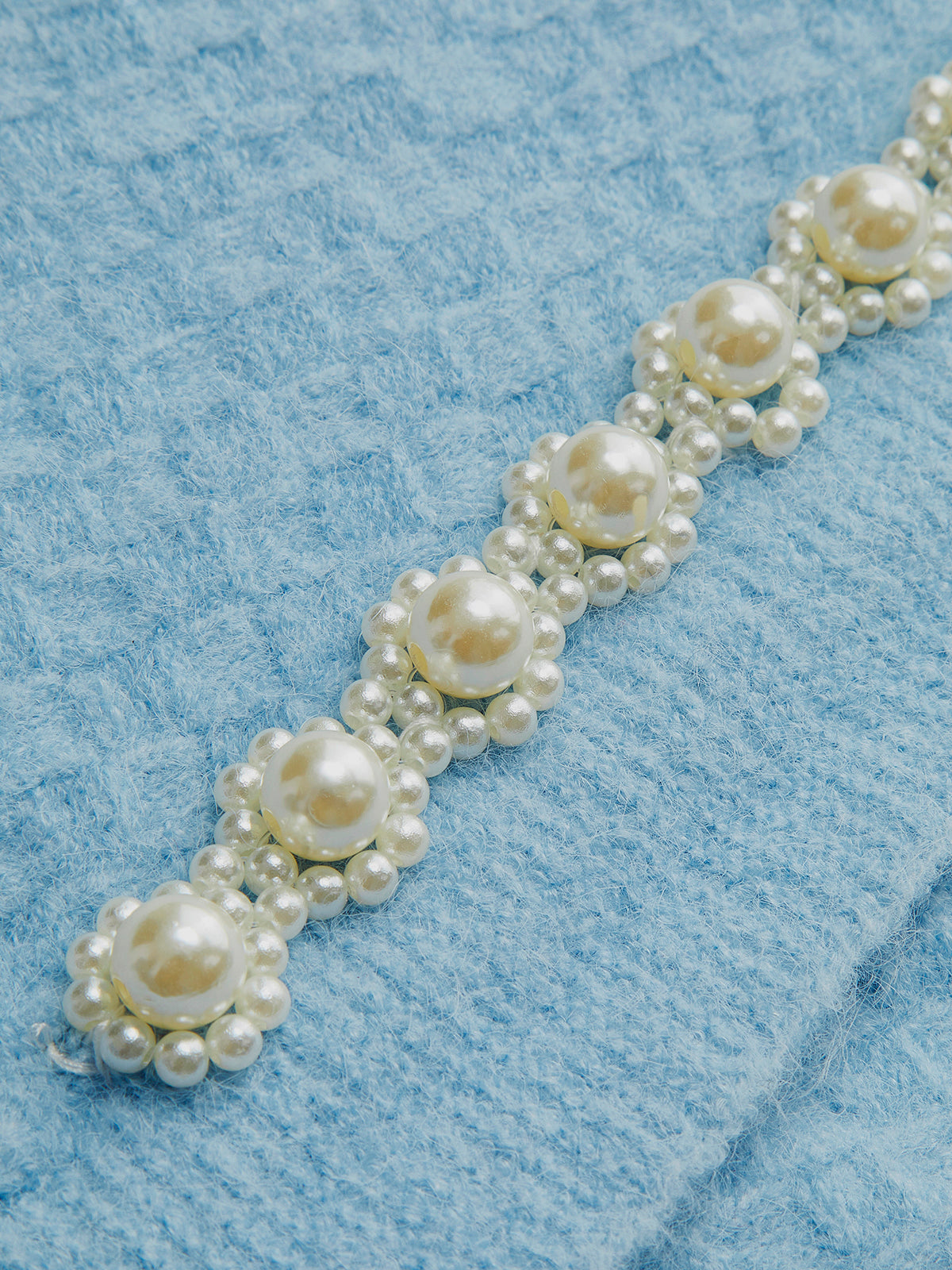 İnci Boncuklu Çapraz Kazak Yelek