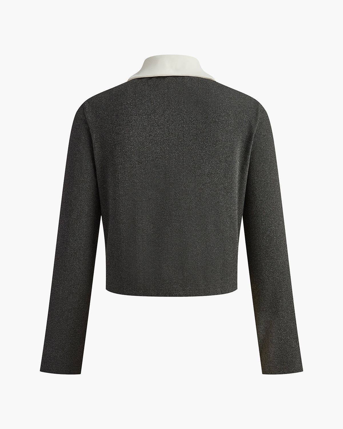 Kontrast Yaka Göğüslü Küçük Ceket