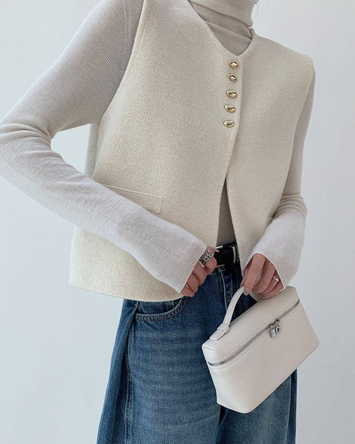 Şık Bölünmüş Kazak Yelek