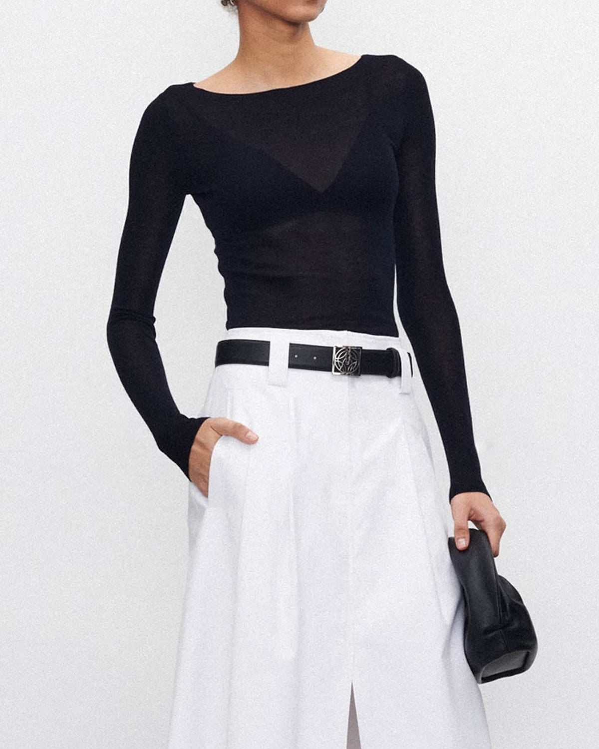 Yün Karışımlı İnce Şeffaf Kazak