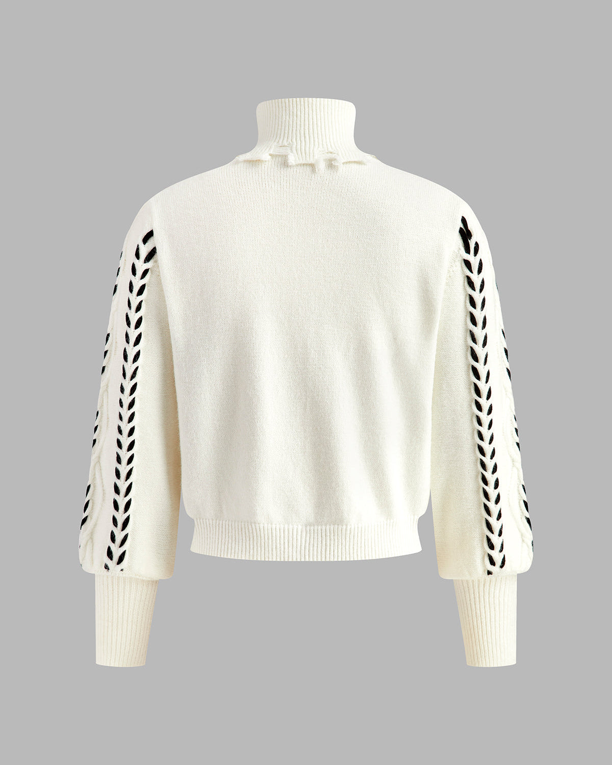 Turtleneck Raw Hem Twist Kazak