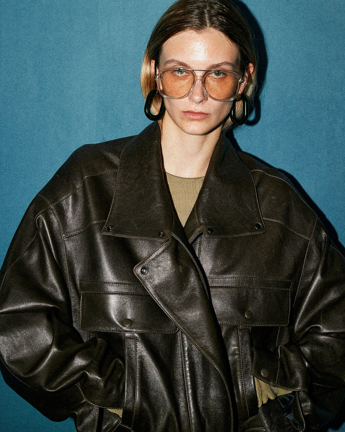 Çok Yönlü Shift Pu Deri Ceket