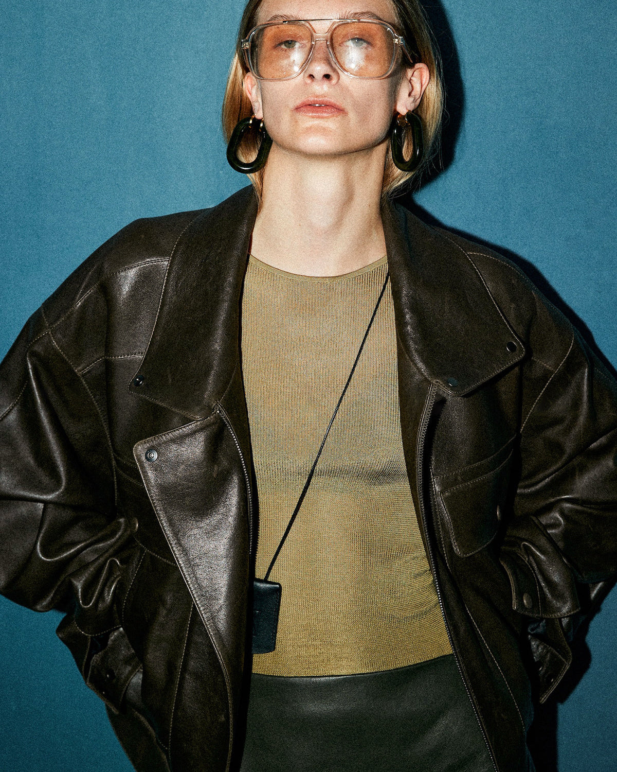 Çok Yönlü Shift Pu Deri Ceket