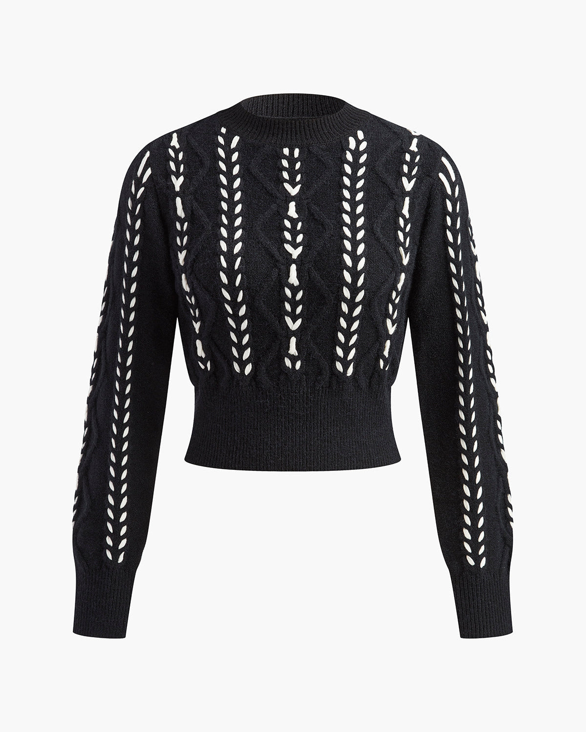 Kontrast Bağlama Sıkıştırılmış Büküm Kazak