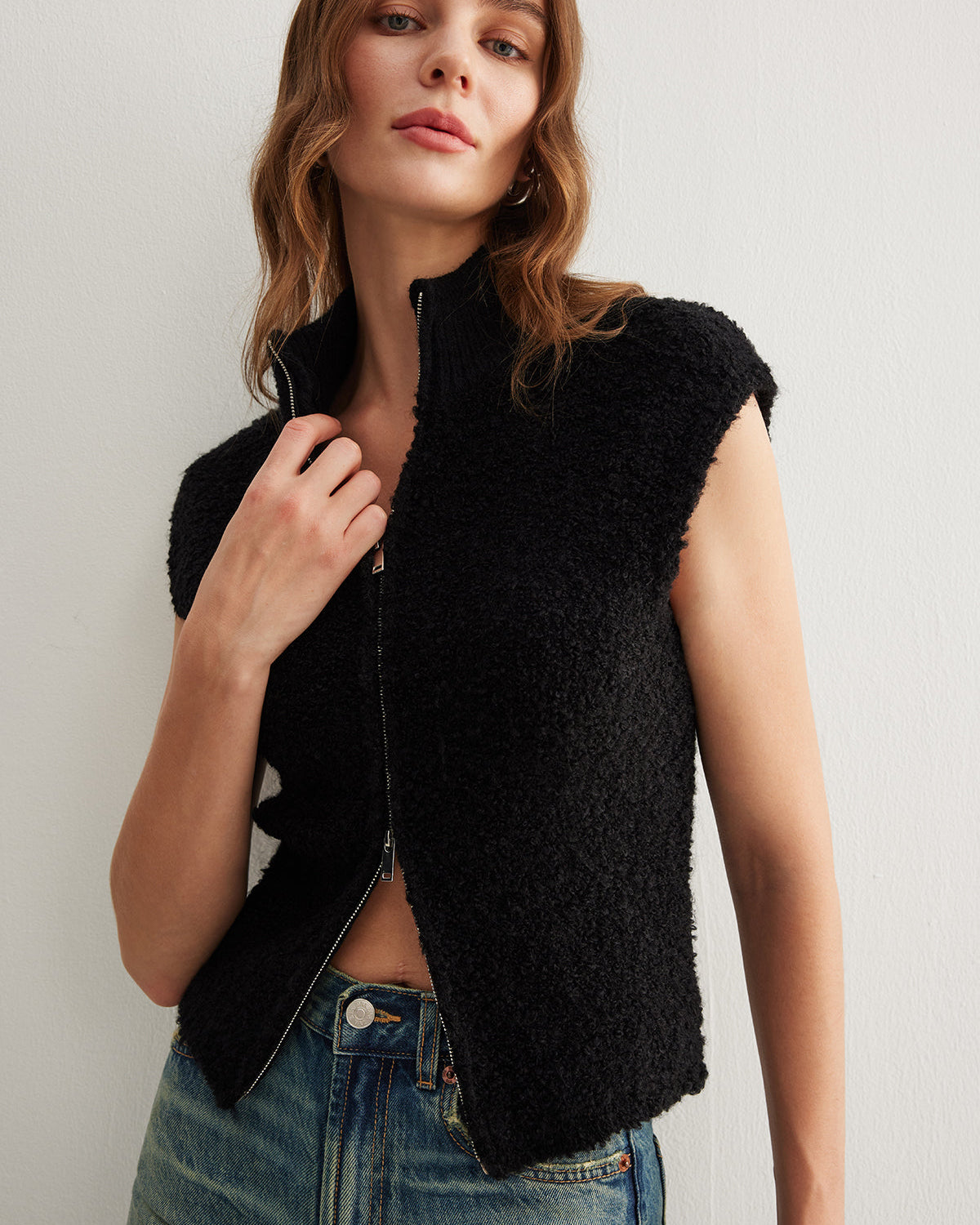 Çift Yönlü Fermuarlı Minky Hırka