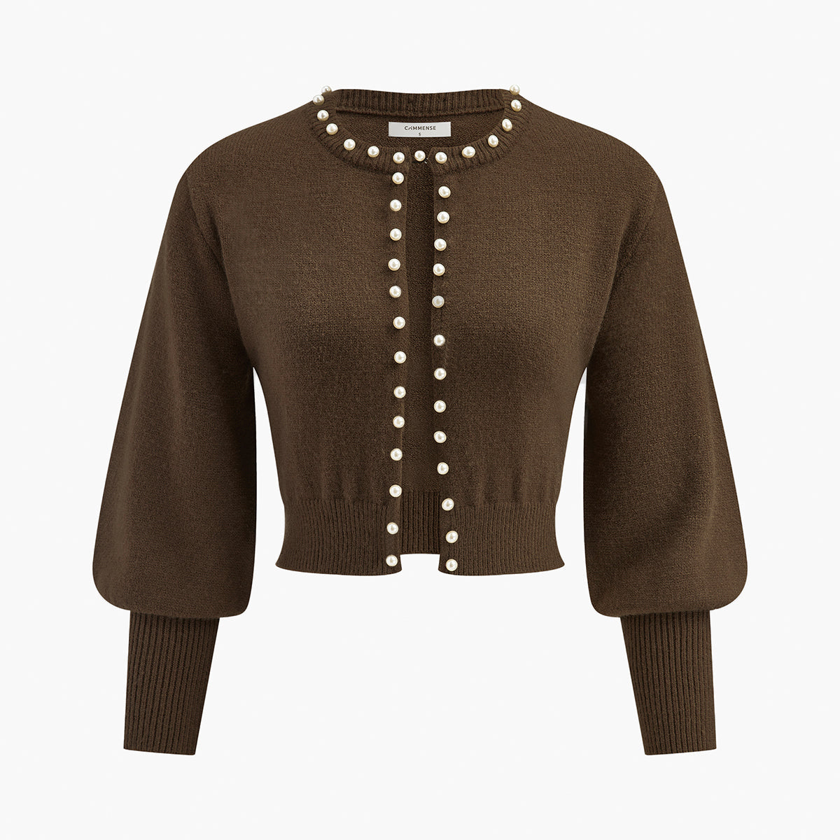 İnci Detaylı Volan Kol Triko Bluz