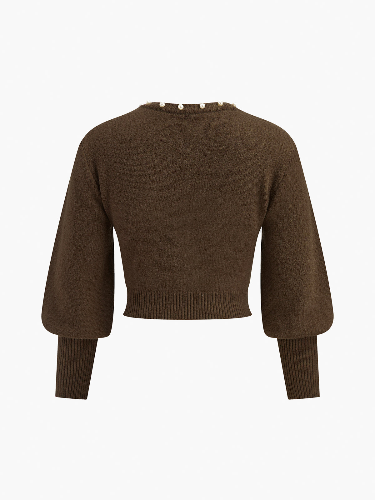 İnci Detaylı Volan Kol Triko Bluz