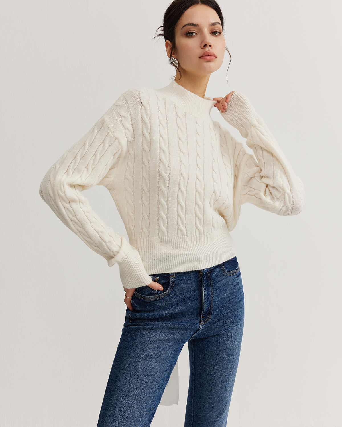 Backless Bow Detaylı Triko Bluz