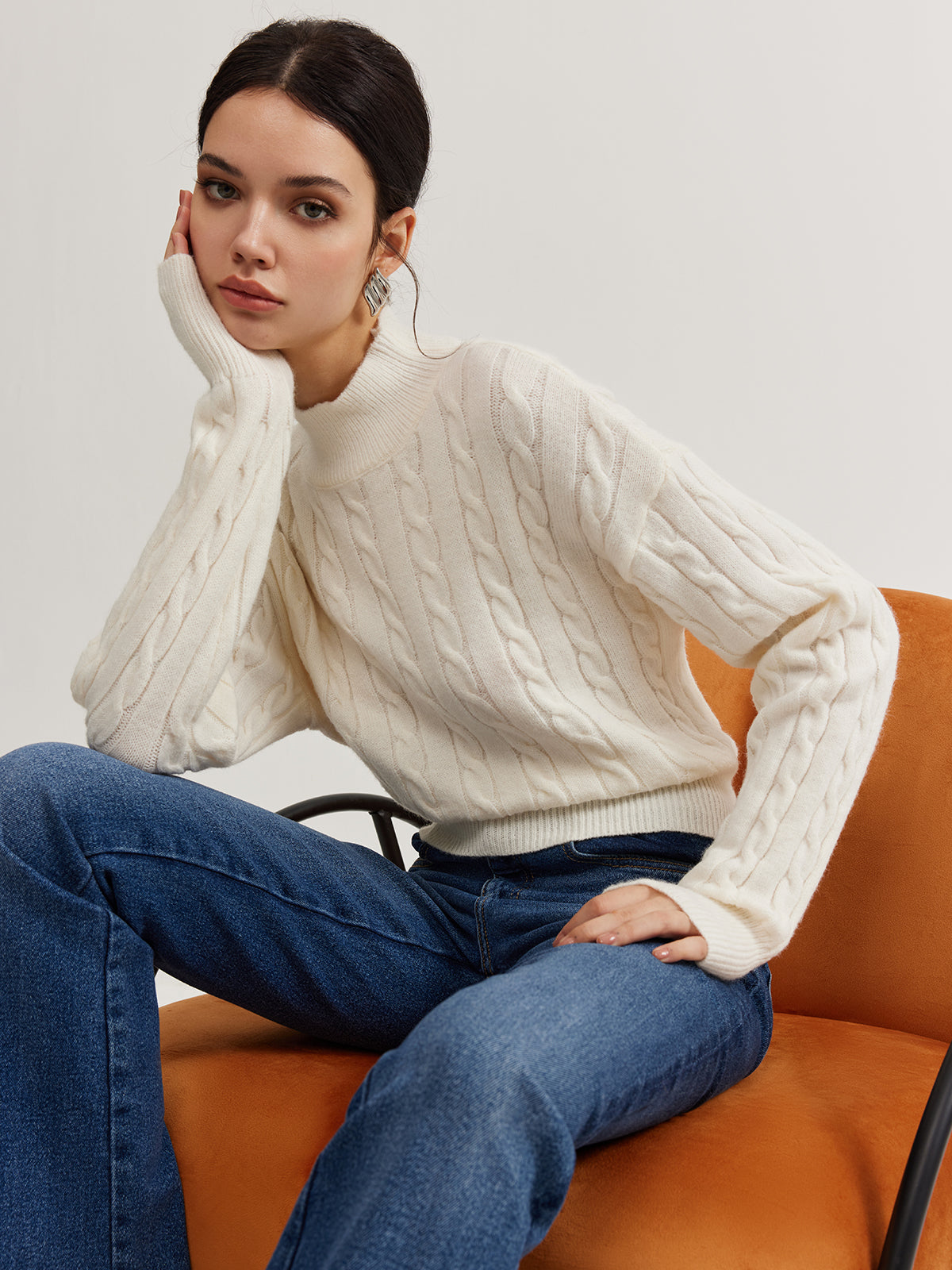 Backless Bow Detaylı Triko Bluz