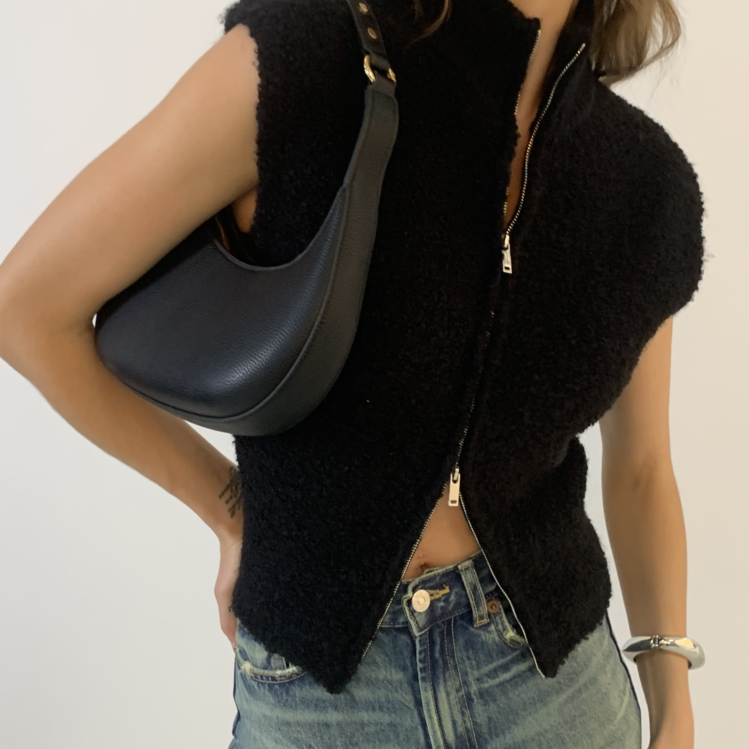 Çift Yönlü Fermuarlı Minky Hırka