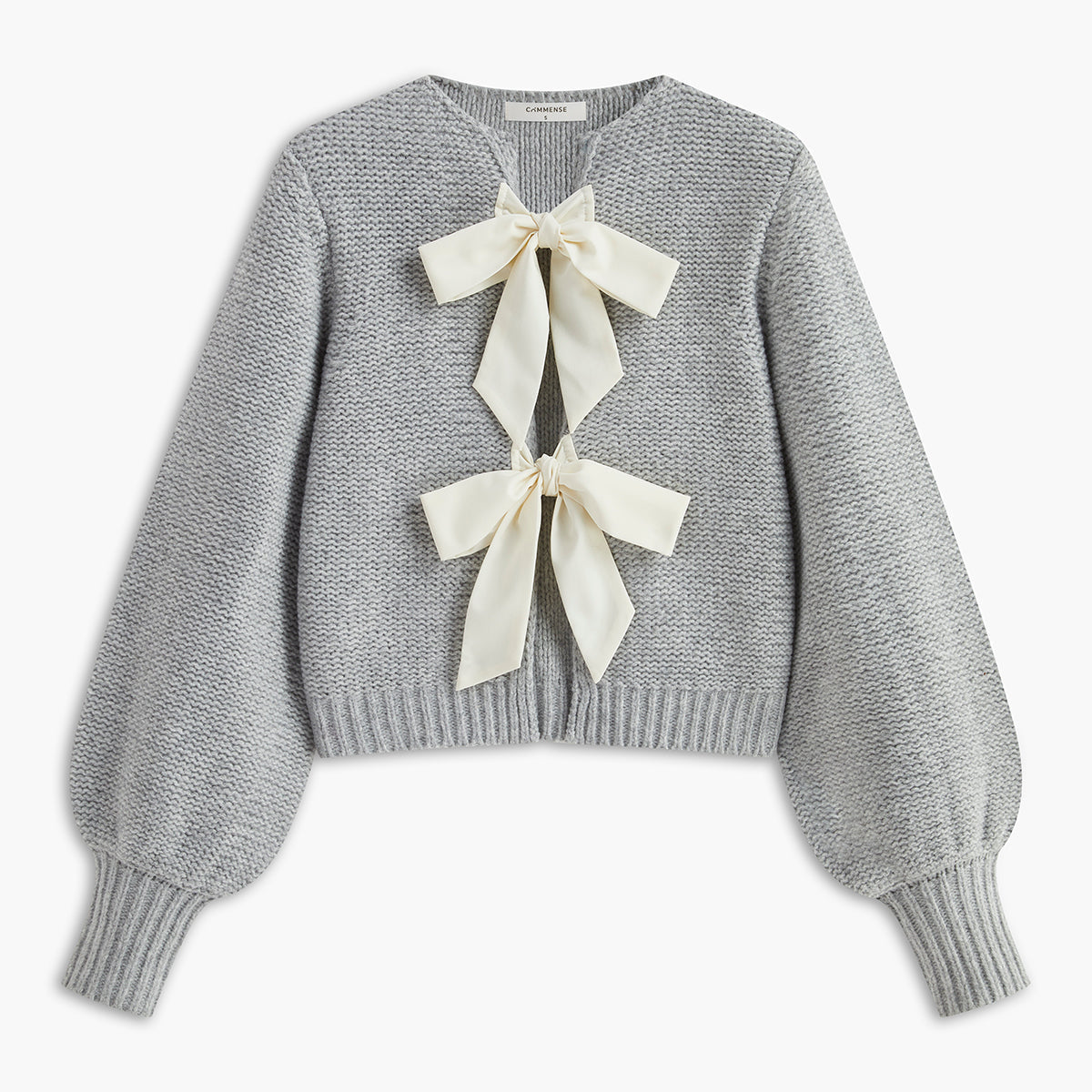 Bisiklet Yaka Fiyonk Detaylı Triko Üst